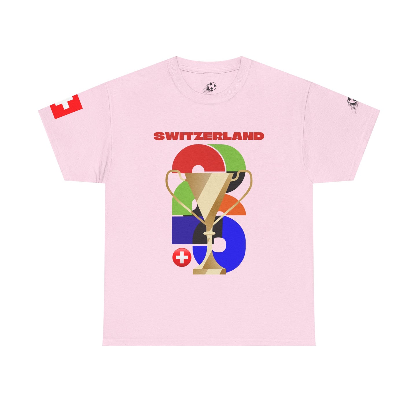 Switzerland Football T-Shirt - Unisex Switzerland Soccer Fan Tee with Flag (2026)