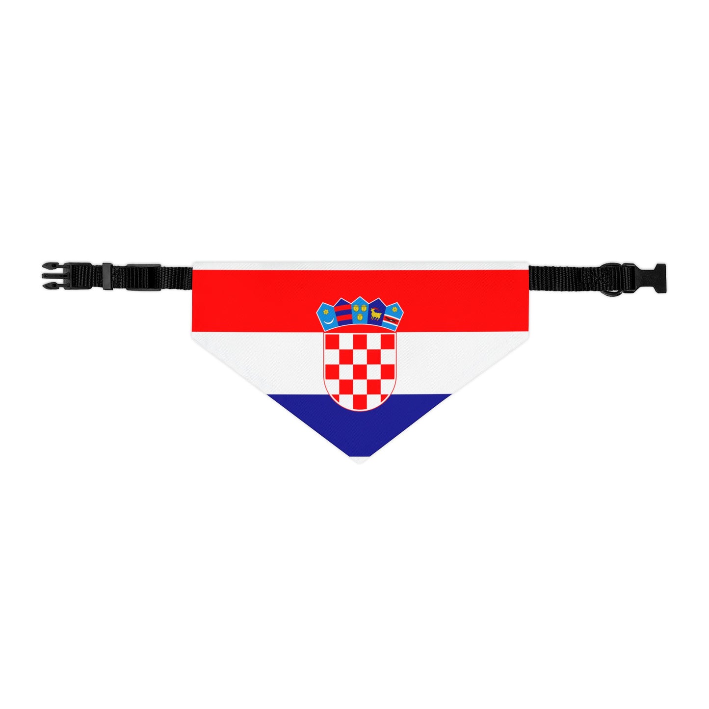 Croatia Soccer Dog Bandana — Croatian Flag Snap-On Pet Bandana, Fan Gear