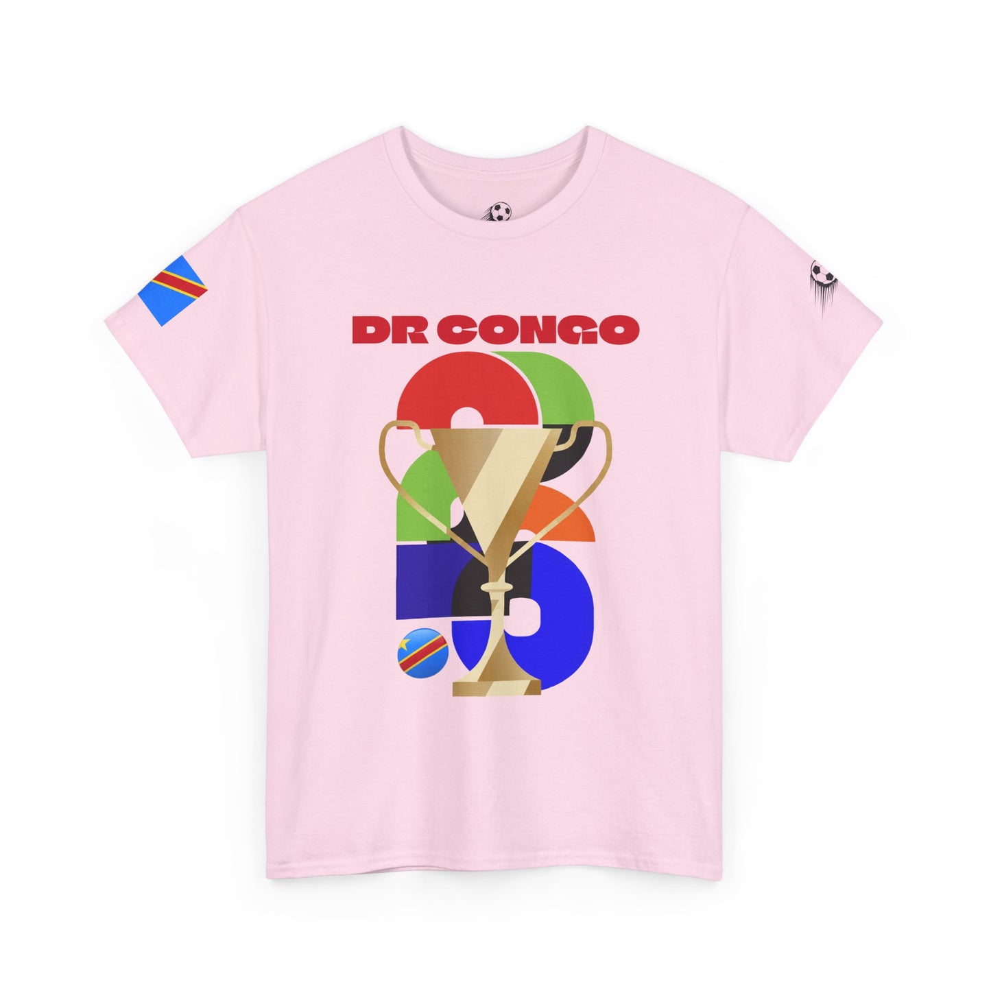 DR Congo Football T-Shirt - Unisex DR Congo Soccer Fan Tee with Flag (2026)