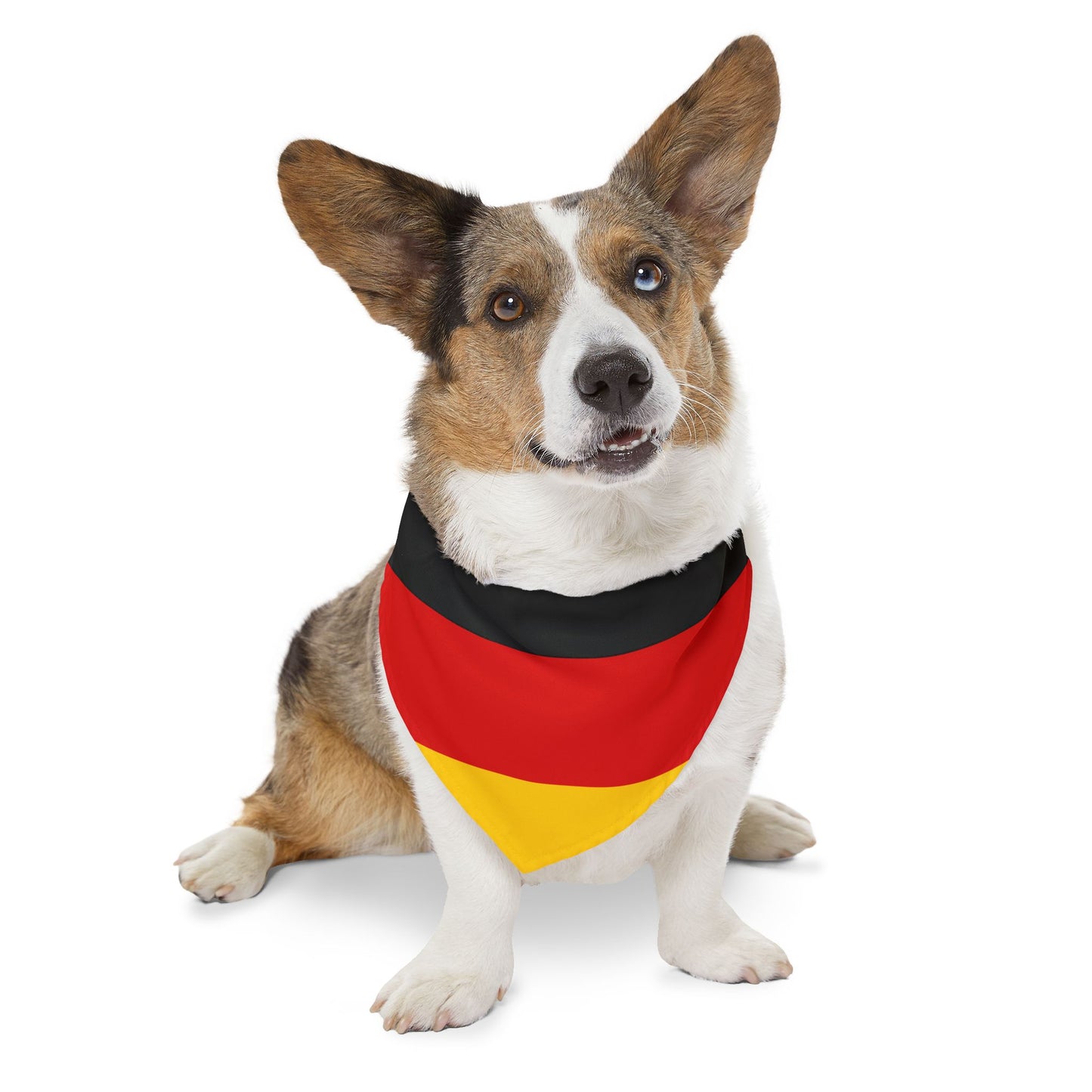 Germany Soccer Dog Bandana — German Flag Snap-On Pet Bandana, Fan Gear