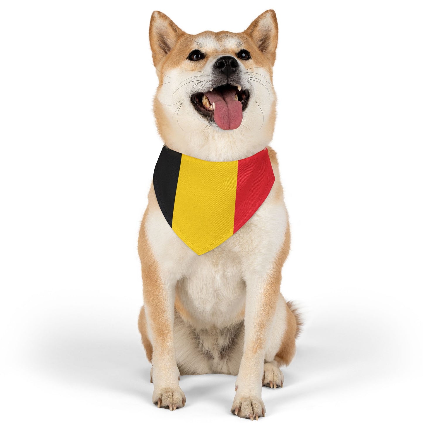 Belgium Soccer Dog Bandana — Belgian Flag Snap-On Pet Bandana, Fan Gear
