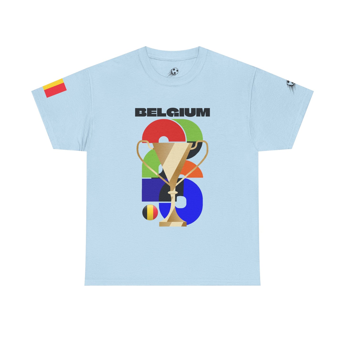 Belgium Football T-Shirt - Unisex Belgium Soccer Fan Tee with Flag (2026)