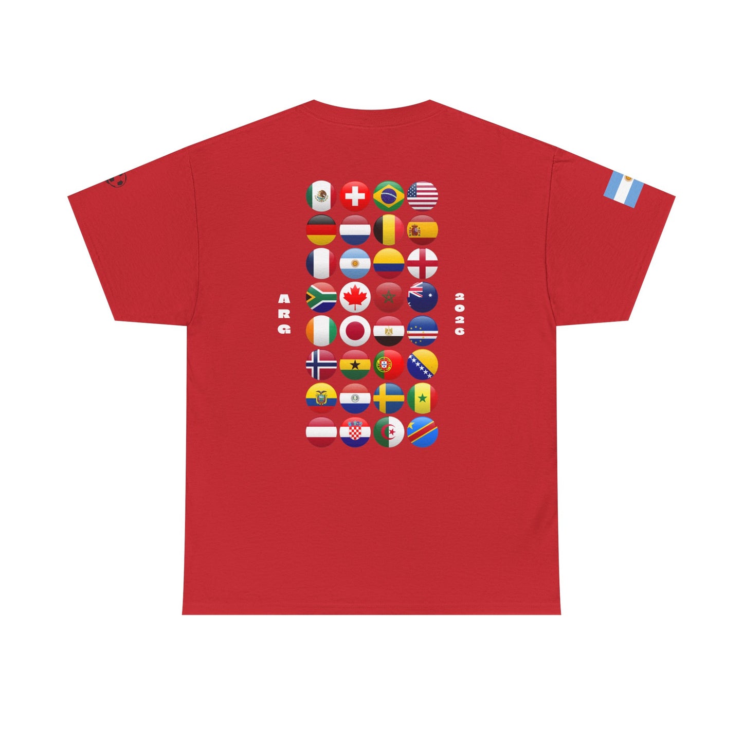 Argentina Football T-Shirt - Unisex Argentina Soccer Fan Tee with Flag (2026)