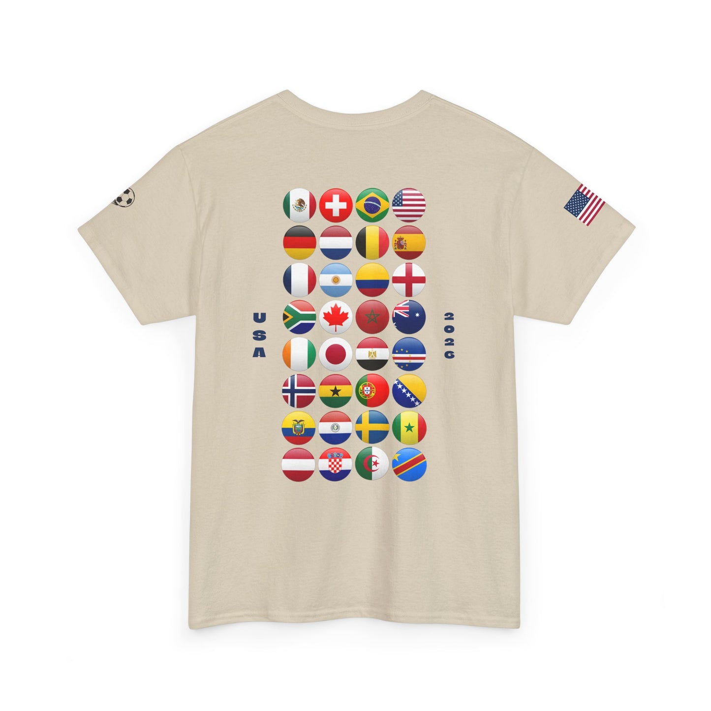 United States Football T-Shirt - Unisex United States Soccer Fan Tee with Flag (2026)