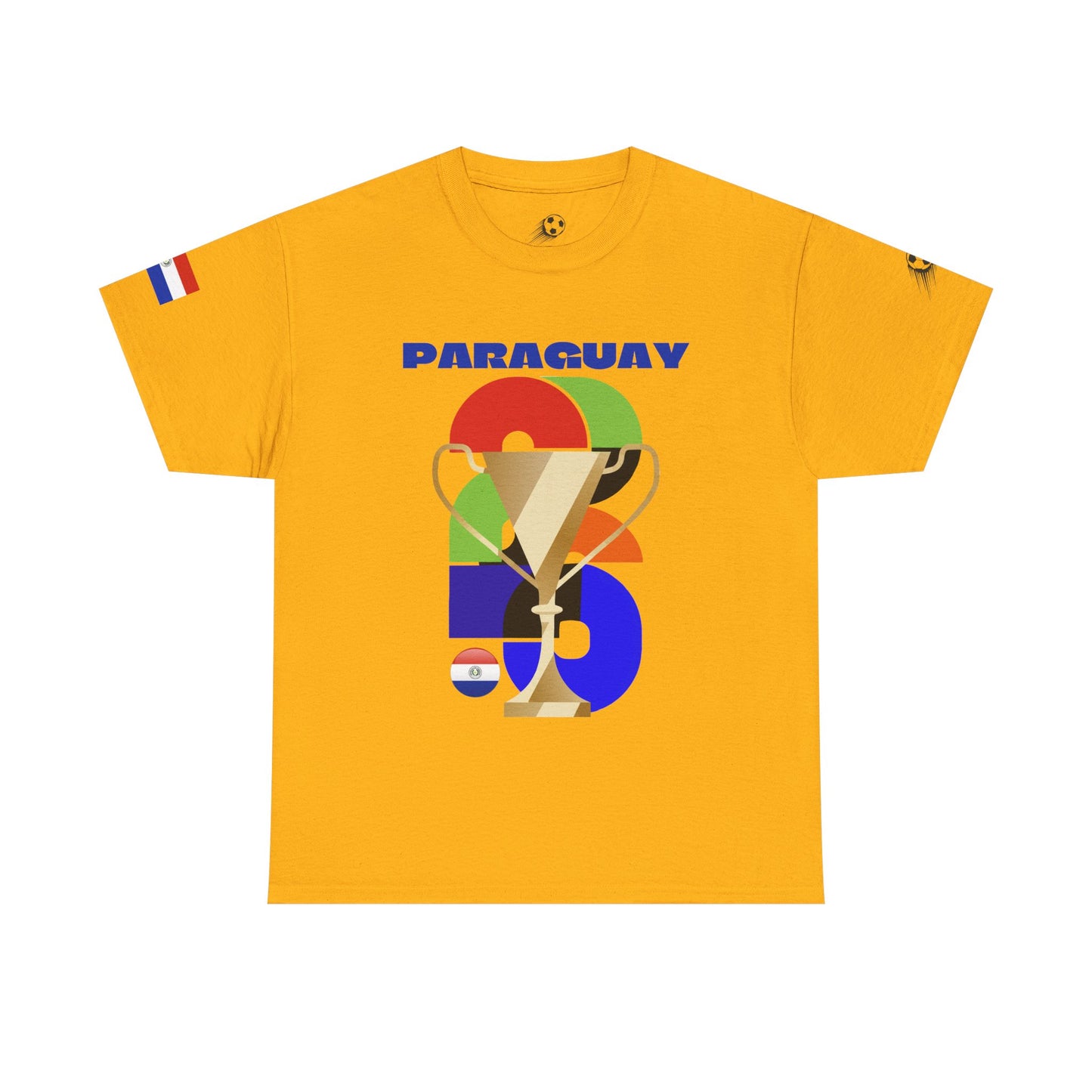 Paraguay Football T-Shirt - Unisex Paraguay Soccer Fan Tee with Flag (2026)