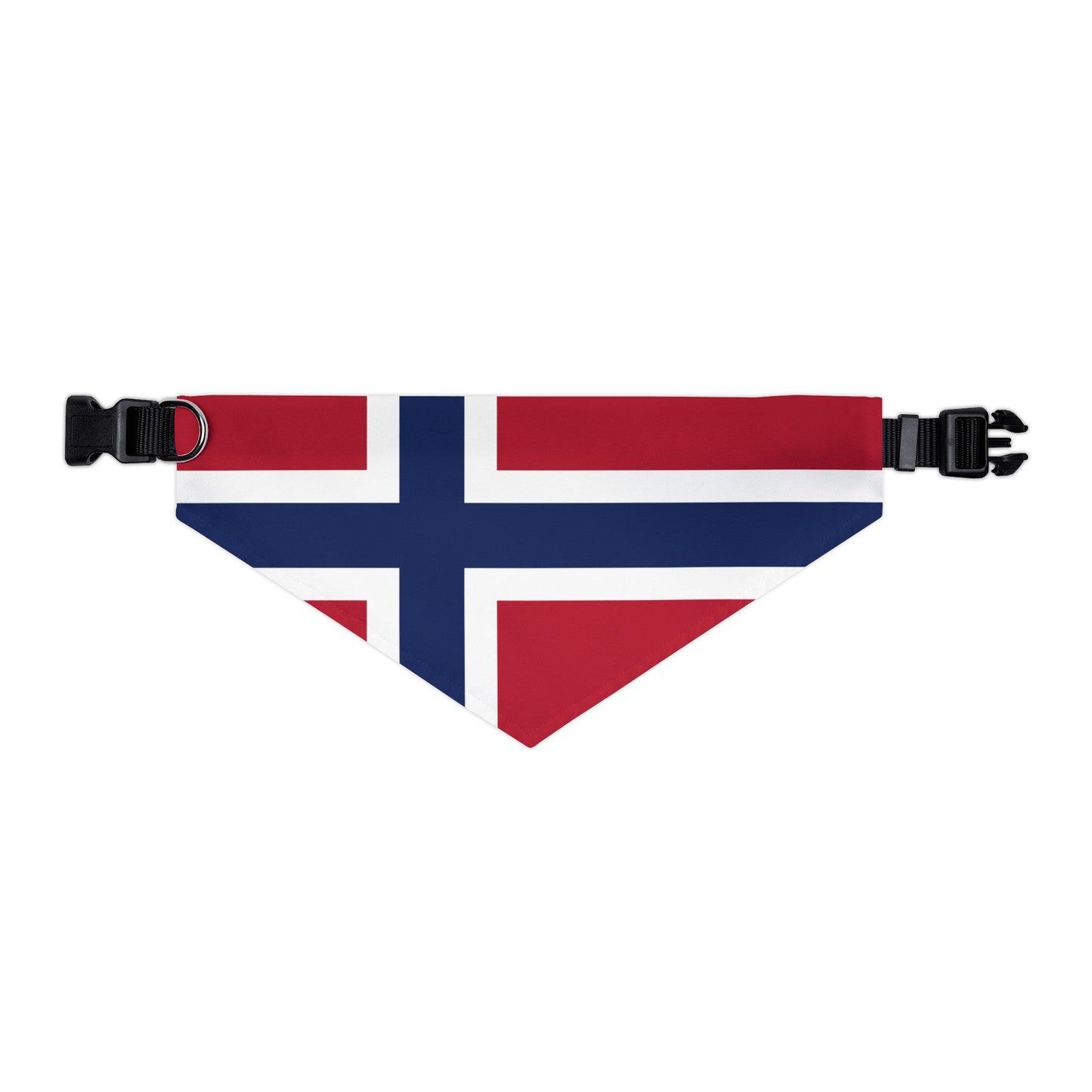 Norway Soccer Dog Bandana — Norwegian Flag Snap-On Pet Bandana, Fan Gear