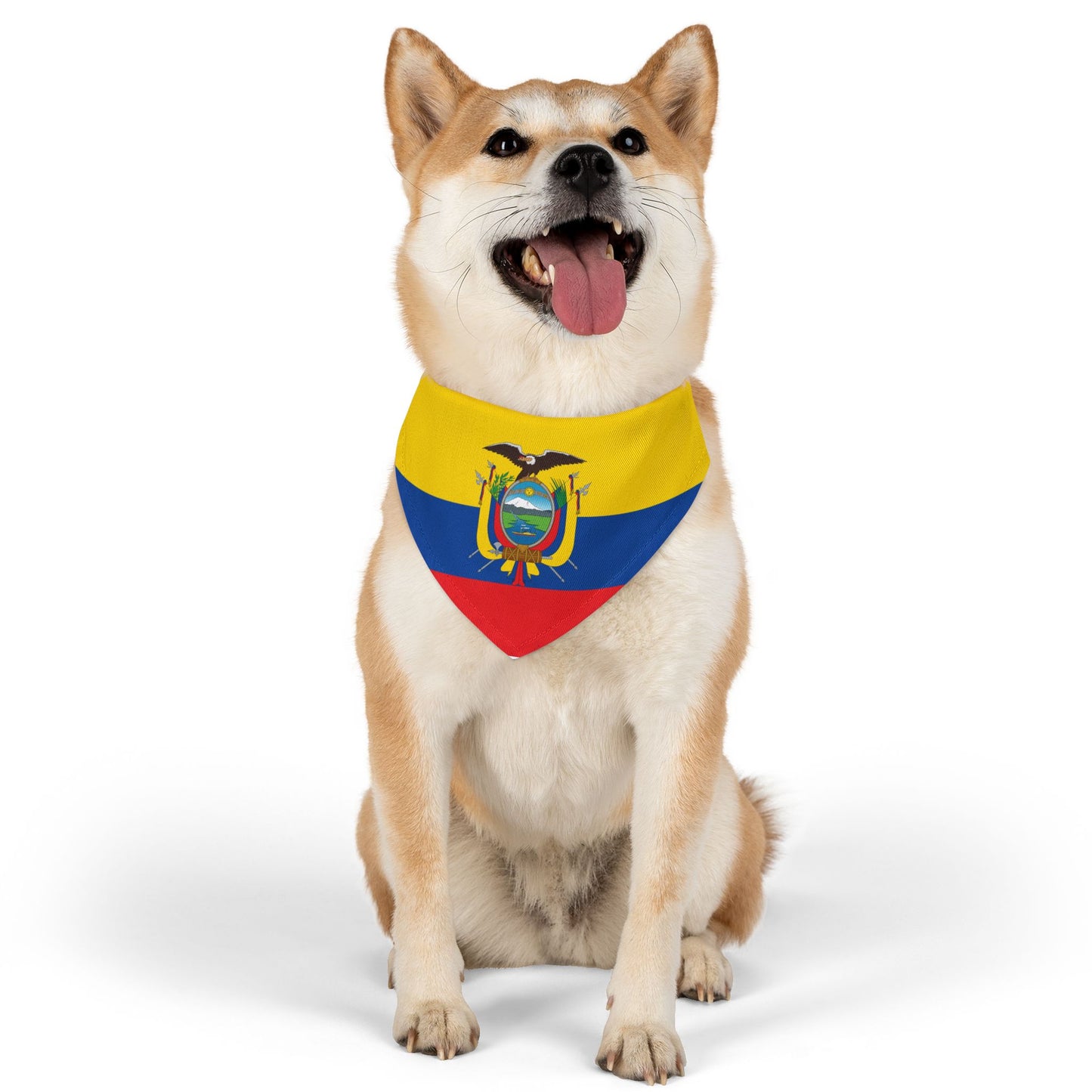 Ecuador Soccer Dog Bandana — Ecuadorian Flag Snap-On Pet Bandana, Fan Gear