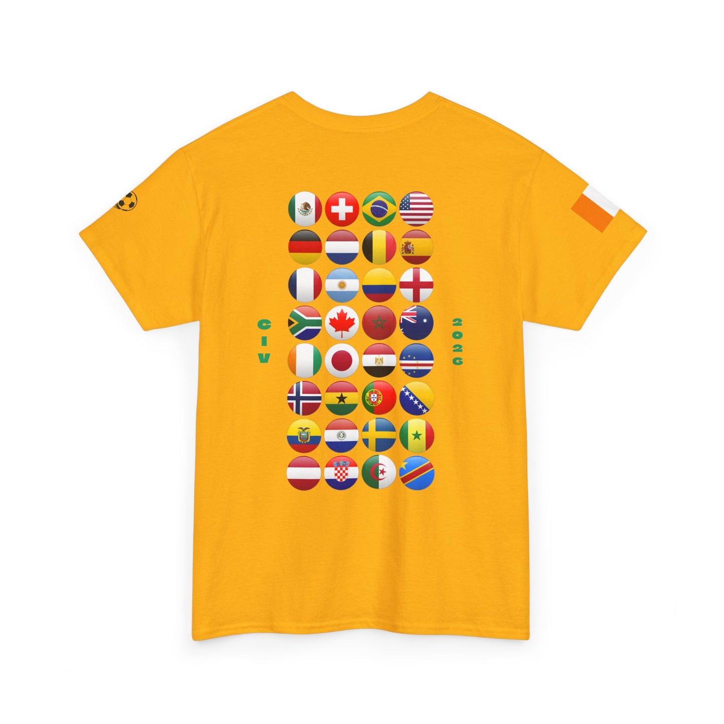 Ivory Coast Football T-Shirt - Unisex Ivory Coast Soccer Fan Tee with Flag (2026)