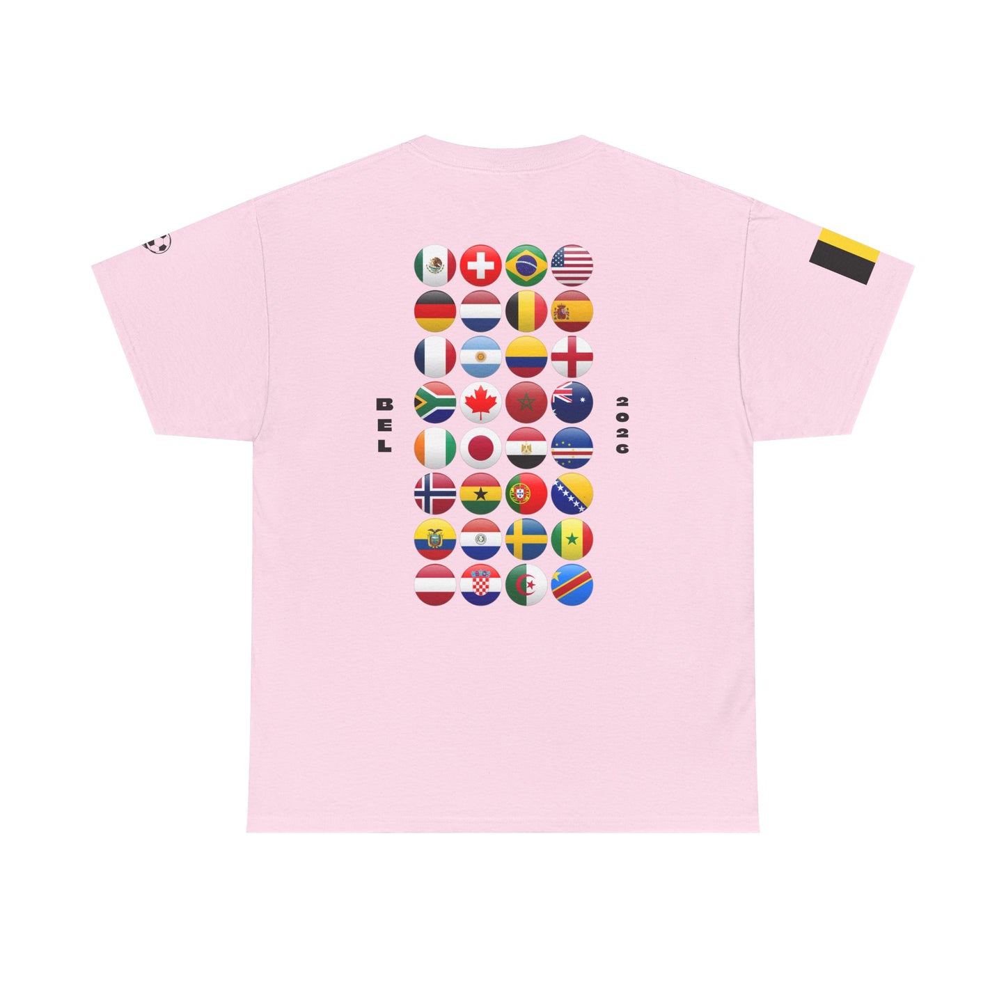 Belgium Football T-Shirt - Unisex Belgium Soccer Fan Tee with Flag (2026)