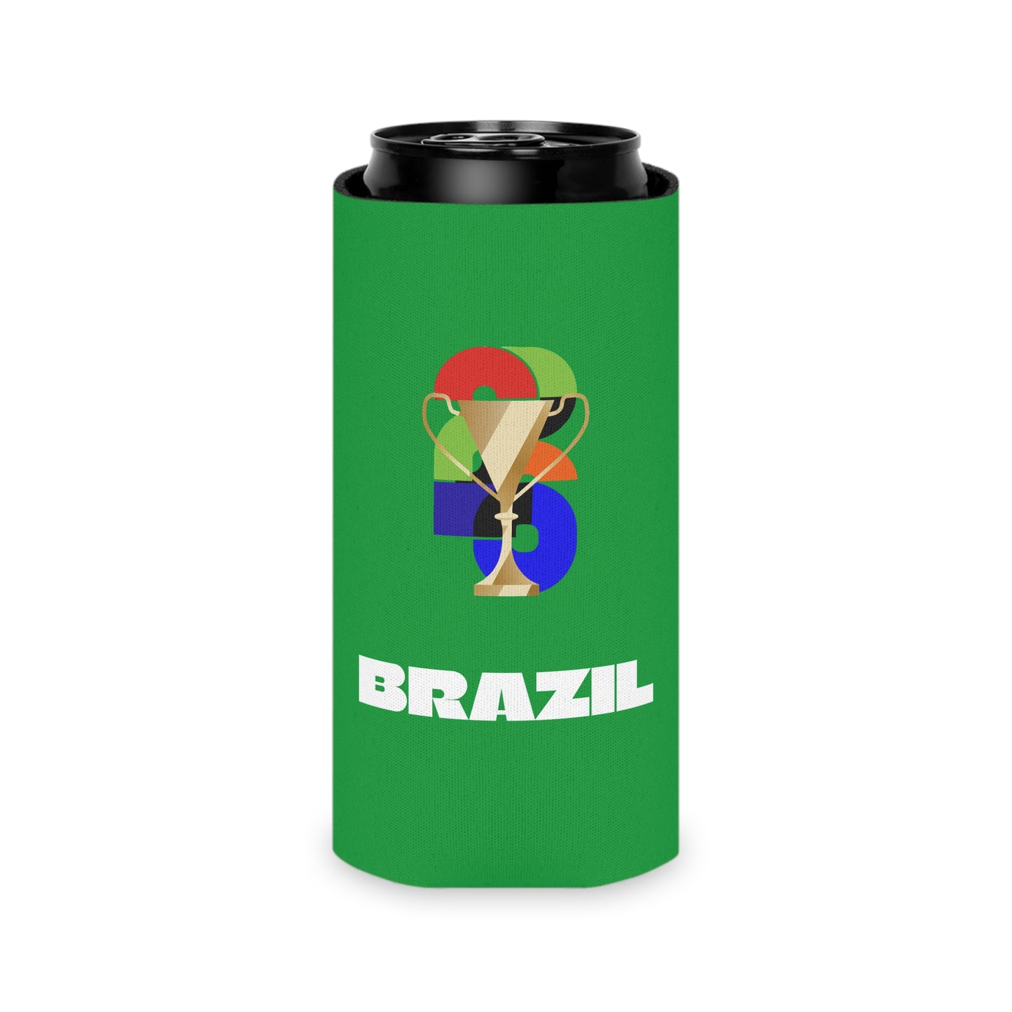 Brazil Soccer Can Cooler - Brazil Football Fan Koozie for Game Day (2026)
