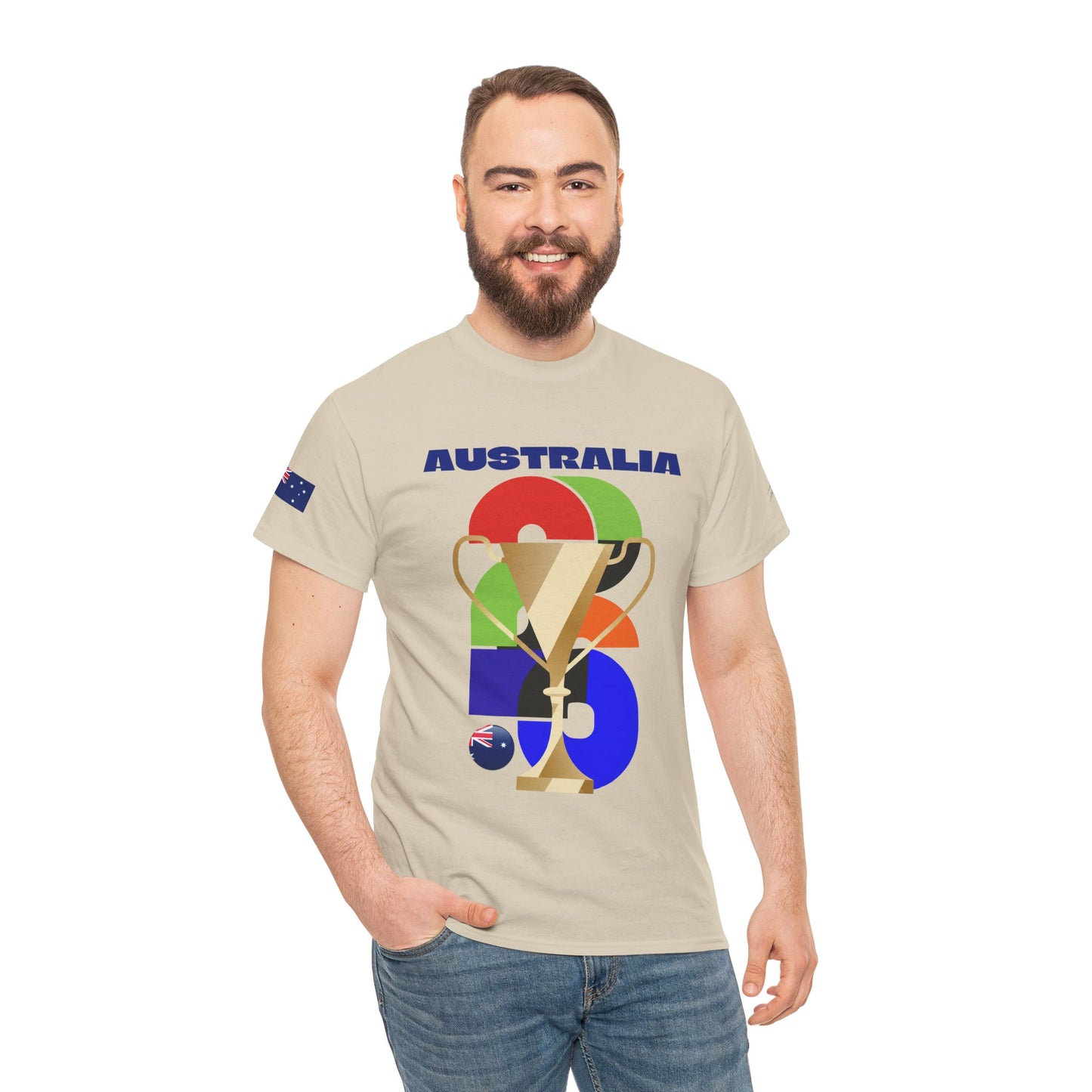Australia Football T-Shirt - Unisex Australia Soccer Fan Tee with Flag (2026)