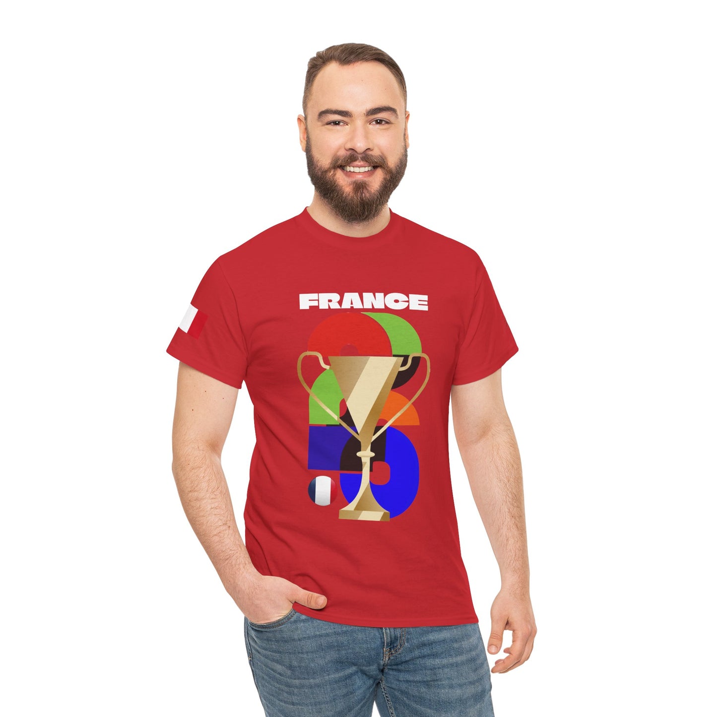 France Football T-Shirt - Unisex France Soccer Fan Tee with Flag (2026)
