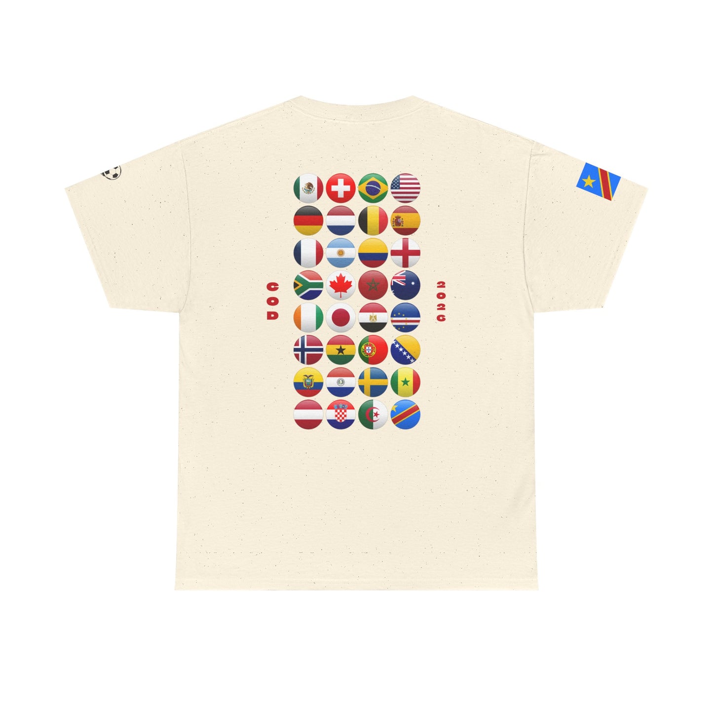 DR Congo Football T-Shirt - Unisex DR Congo Soccer Fan Tee with Flag (2026)