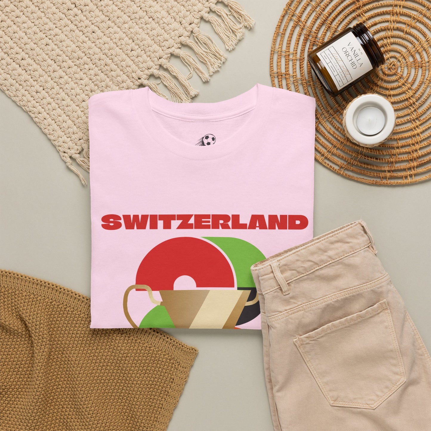 Switzerland Football T-Shirt - Unisex Switzerland Soccer Fan Tee with Flag (2026)