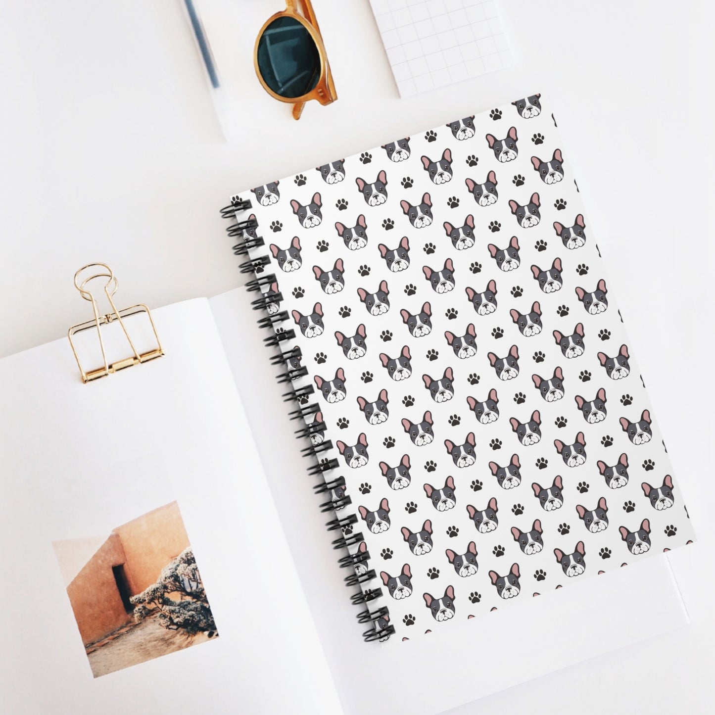 French Bulldog Spiral Notebook, Cute Dog Lover Journal, Pet Memory Book, School Supplies, Birthday Gift for Dog Owners