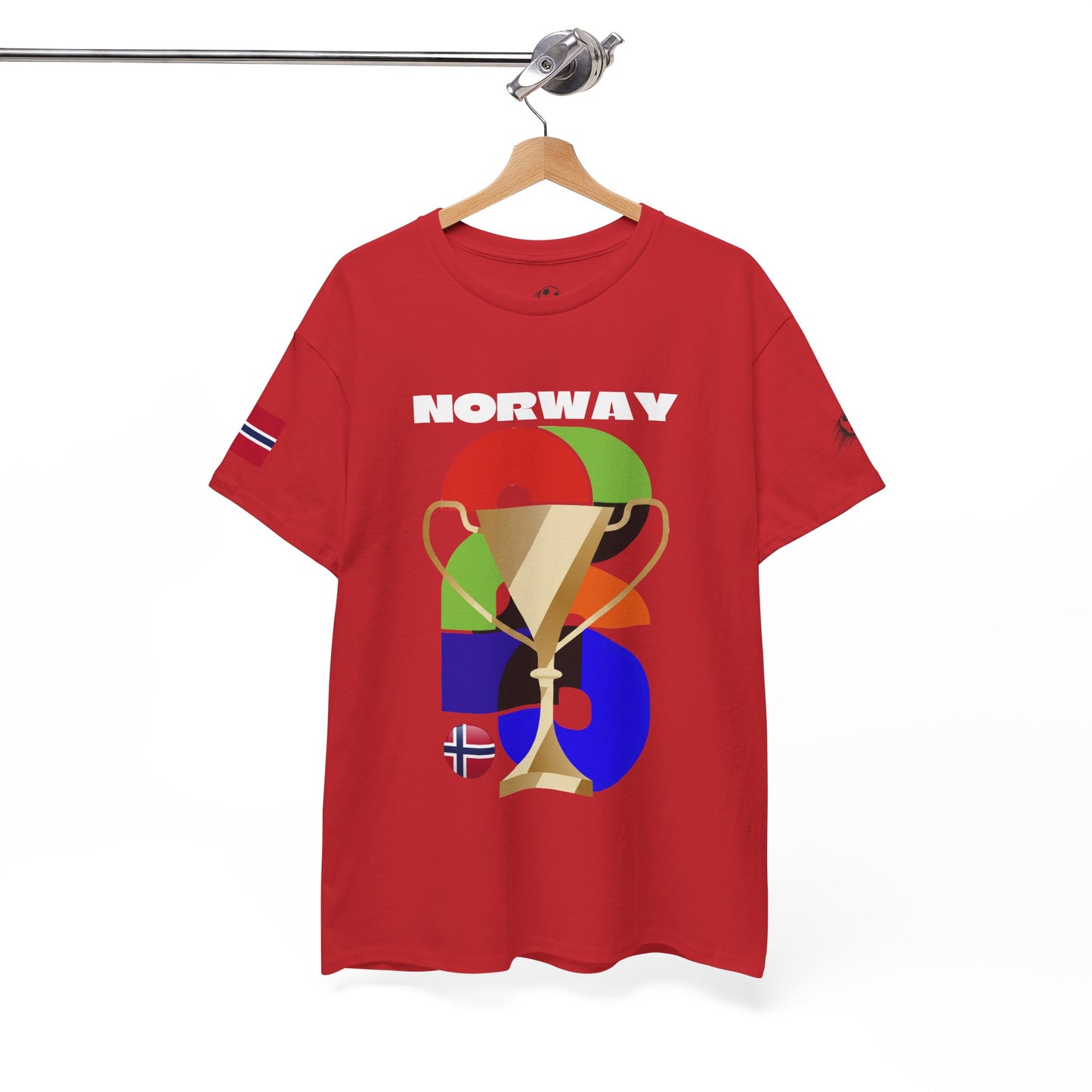 Norway Football T-Shirt - Unisex Norway Soccer Fan Tee with Flag (2026)