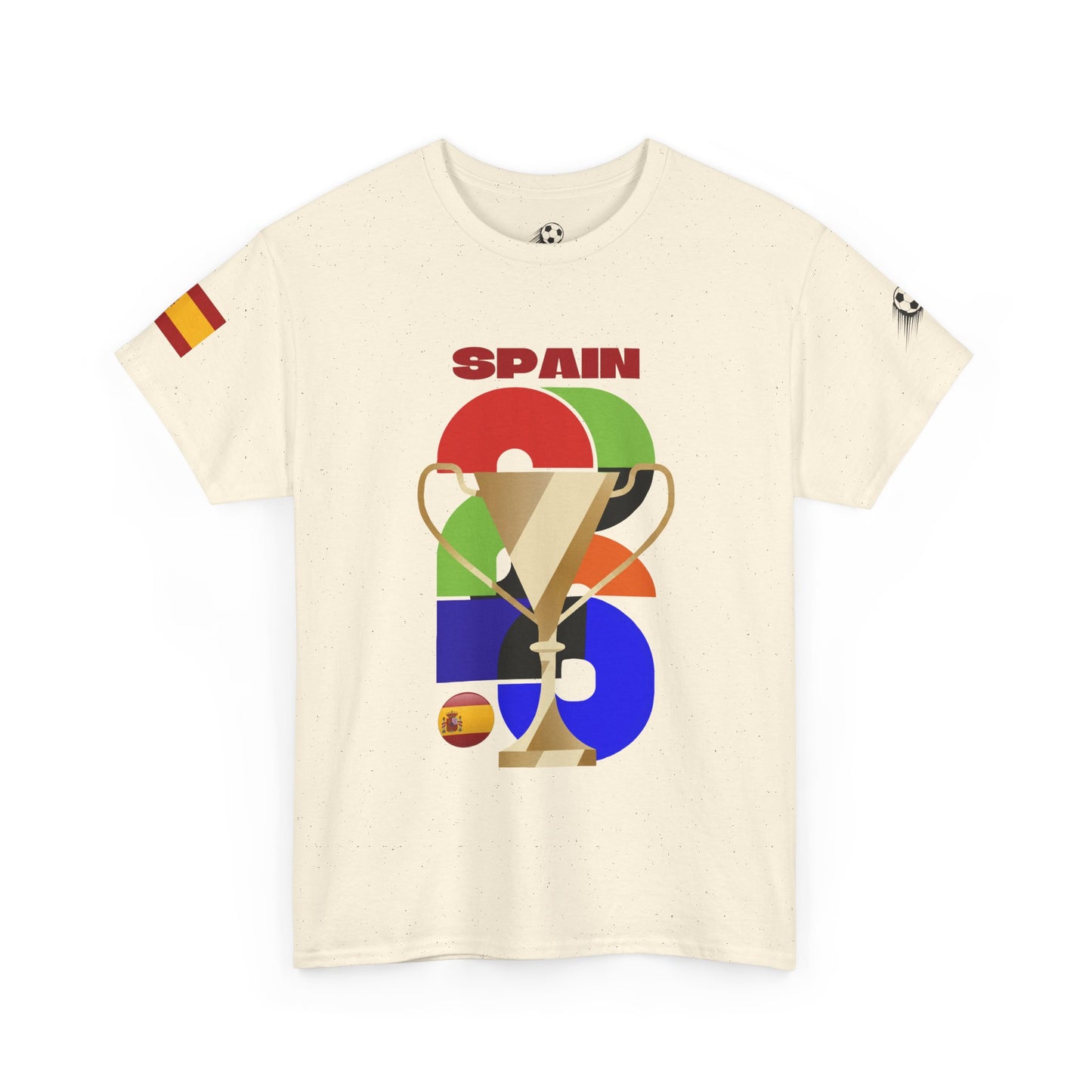 Spain Football T-Shirt - Unisex Spain Soccer Fan Tee with Flag (2026)