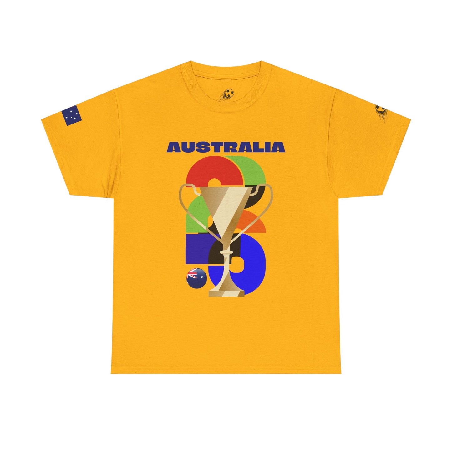 Australia Football T-Shirt - Unisex Australia Soccer Fan Tee with Flag (2026)