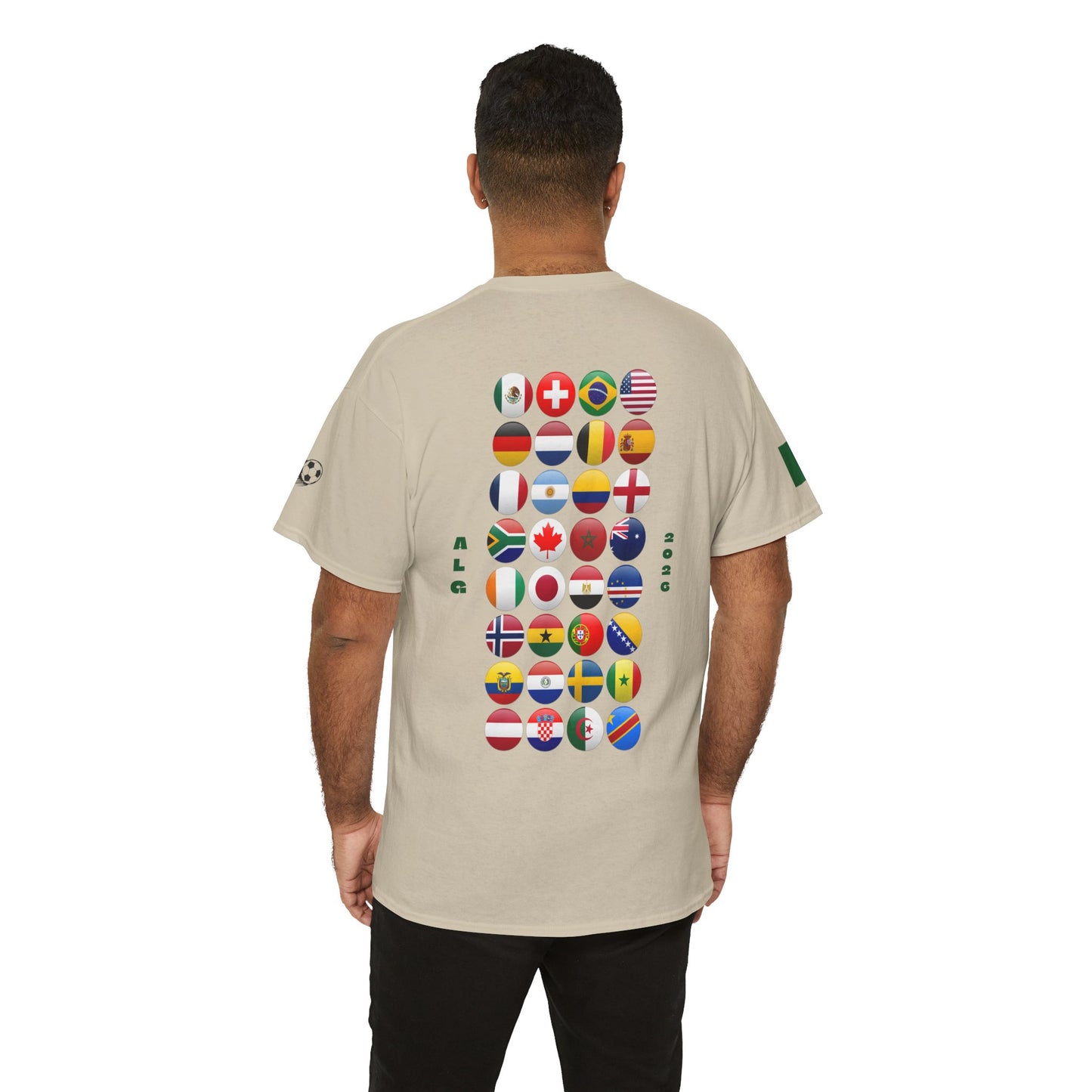Algeria Football T-Shirt - Unisex Algeria Soccer Fan Tee with Flag (2026)