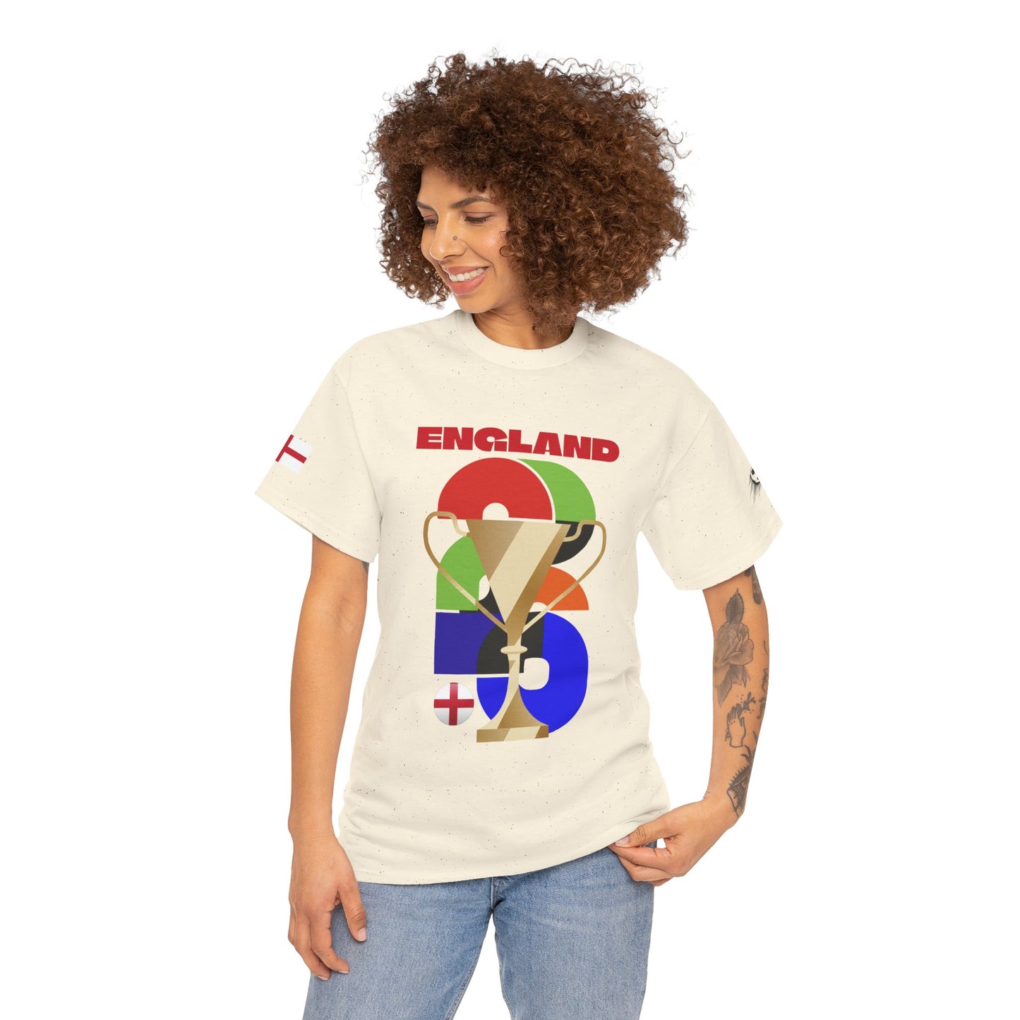 England Football T-Shirt - Unisex England Soccer Fan Tee with Flag (2026)