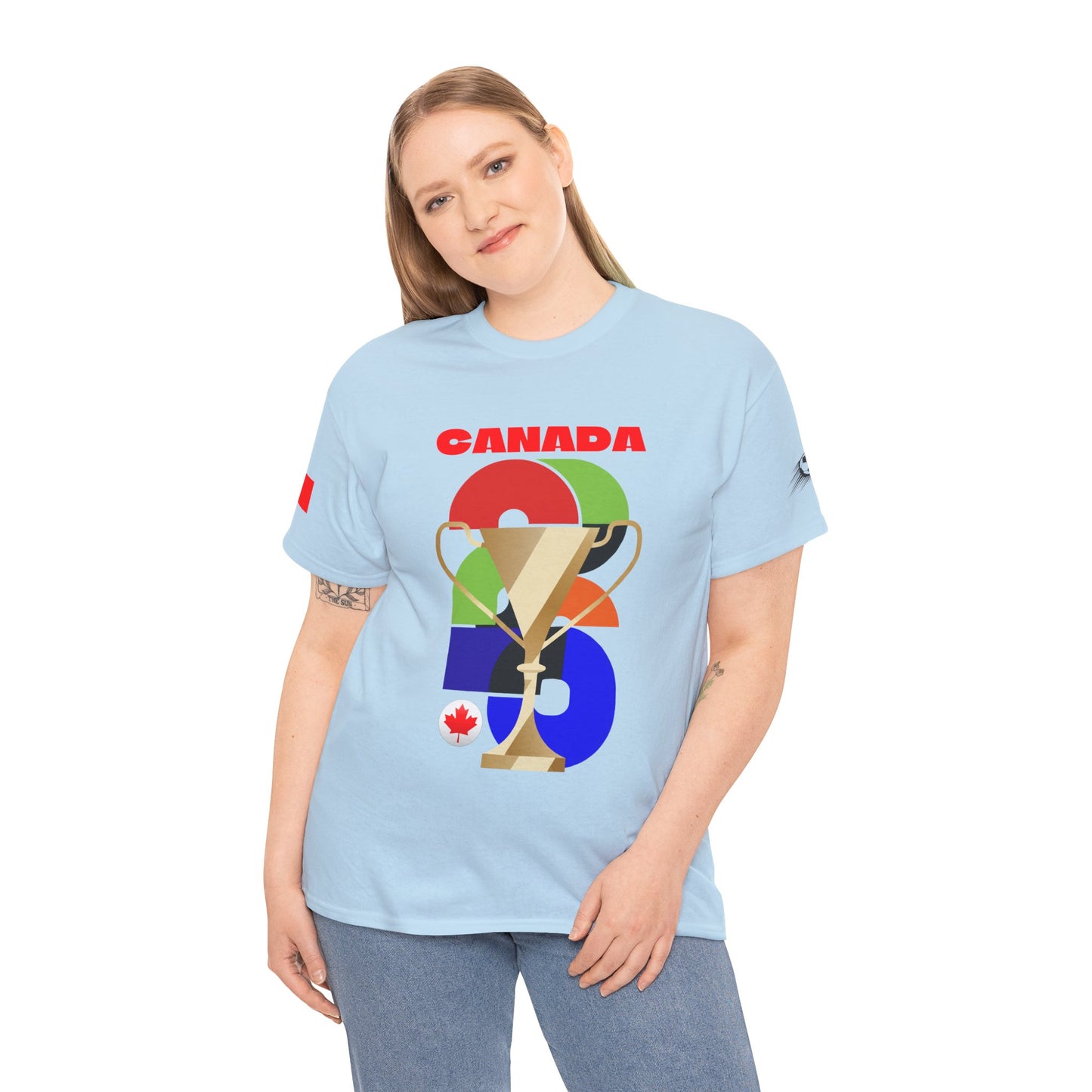 Canada Football T-Shirt - Unisex Canada Soccer Fan Tee with Flag (2026)