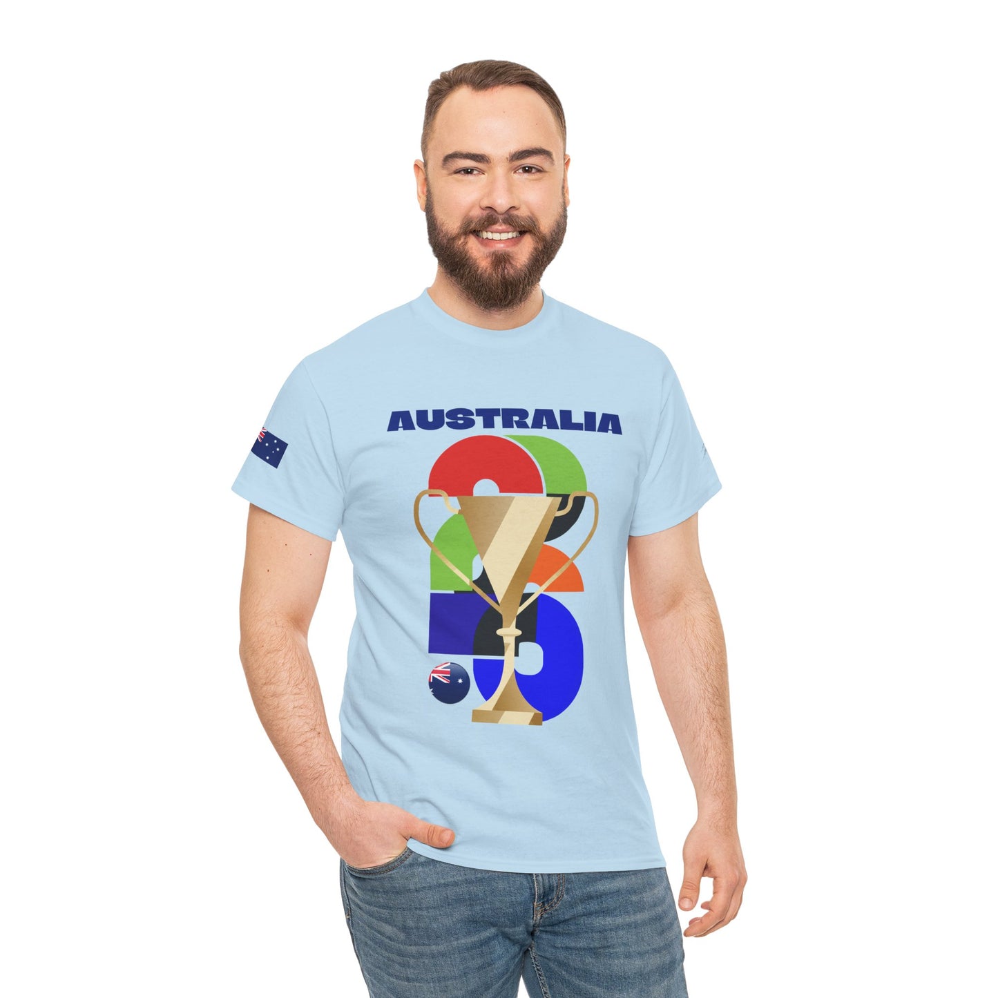 Australia Football T-Shirt - Unisex Australia Soccer Fan Tee with Flag (2026)