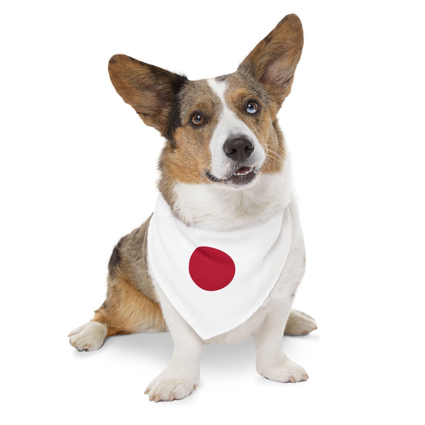 Japan Soccer Dog Bandana — Japanese Flag Snap-On Pet Bandana, Fan Gear