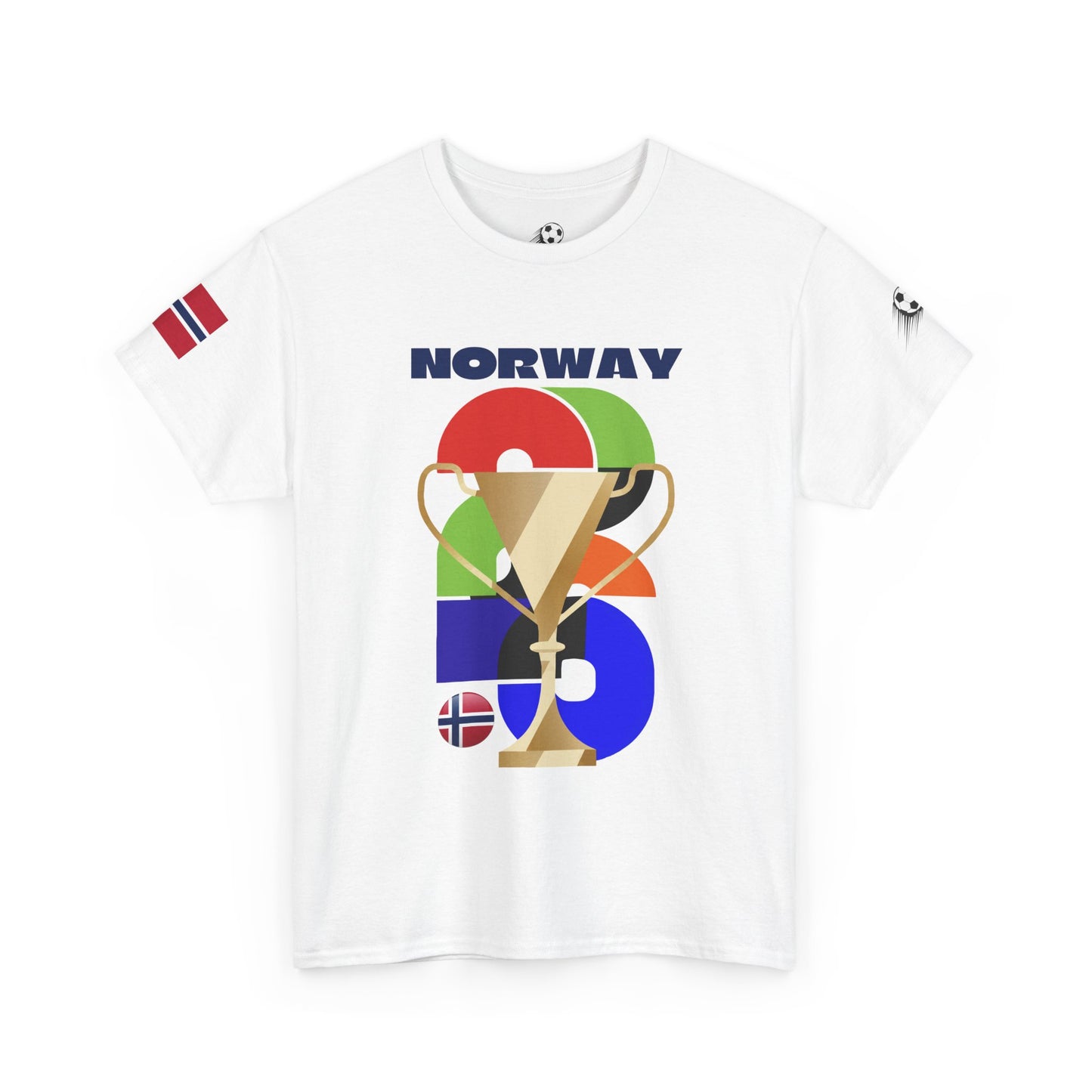 Norway Football T-Shirt - Unisex Norway Soccer Fan Tee with Flag (2026)