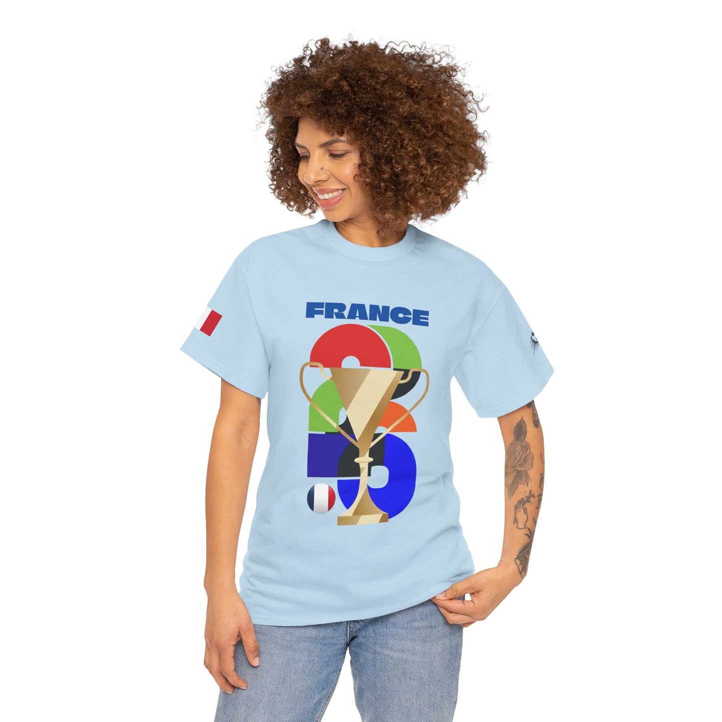 France Football T-Shirt - Unisex France Soccer Fan Tee with Flag (2026)