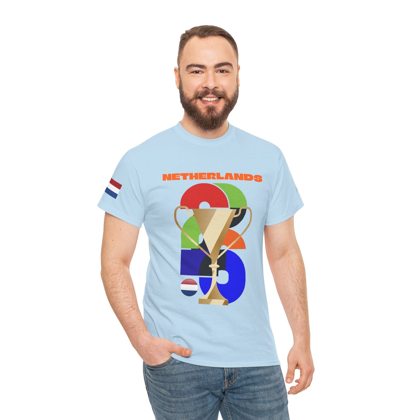 Netherlands Football T-Shirt - Unisex Netherlands Soccer Fan Tee with Flag (2026)