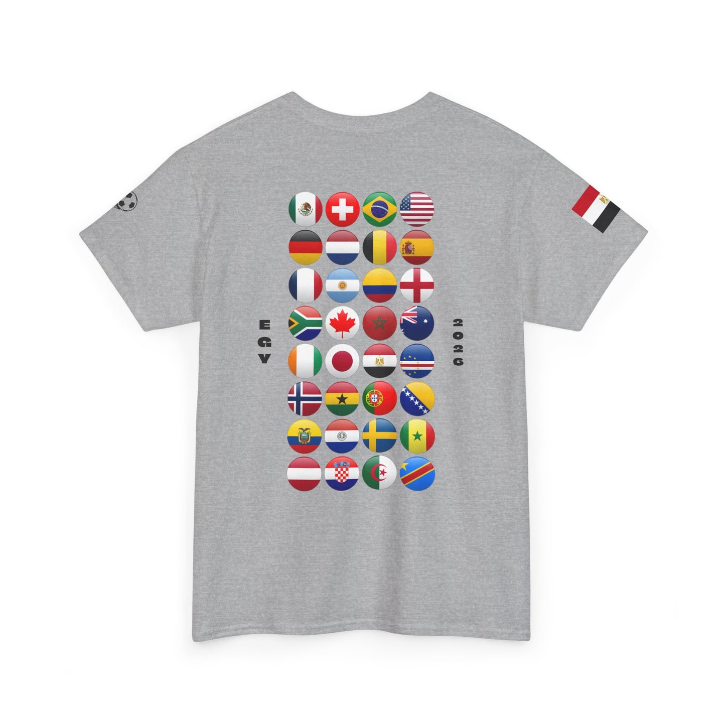 Egypt Football T-Shirt - Unisex Egypt Soccer Fan Tee with Flag (2026)