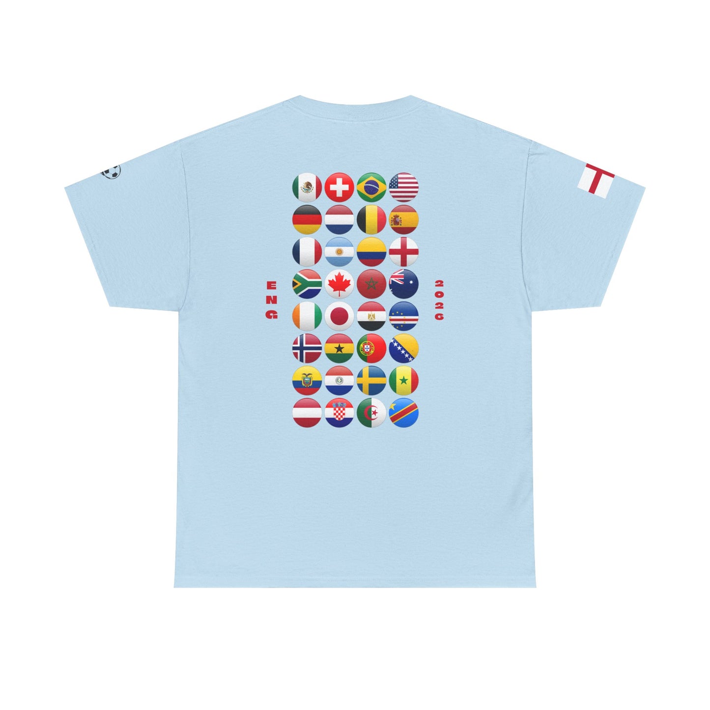 England Football T-Shirt - Unisex England Soccer Fan Tee with Flag (2026)