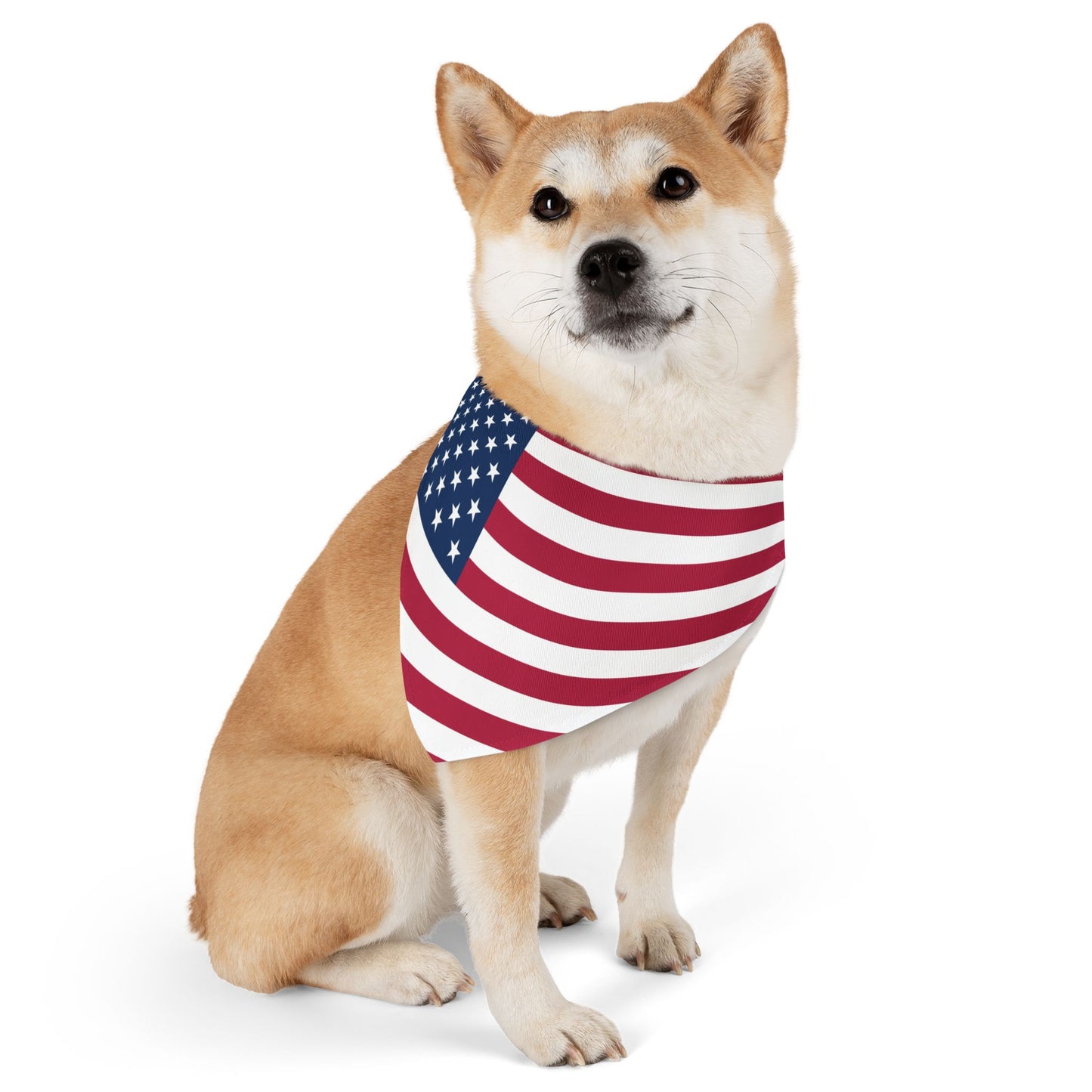United States Soccer Dog Bandana — American Flag Snap-On Pet Bandana, Fan Gear