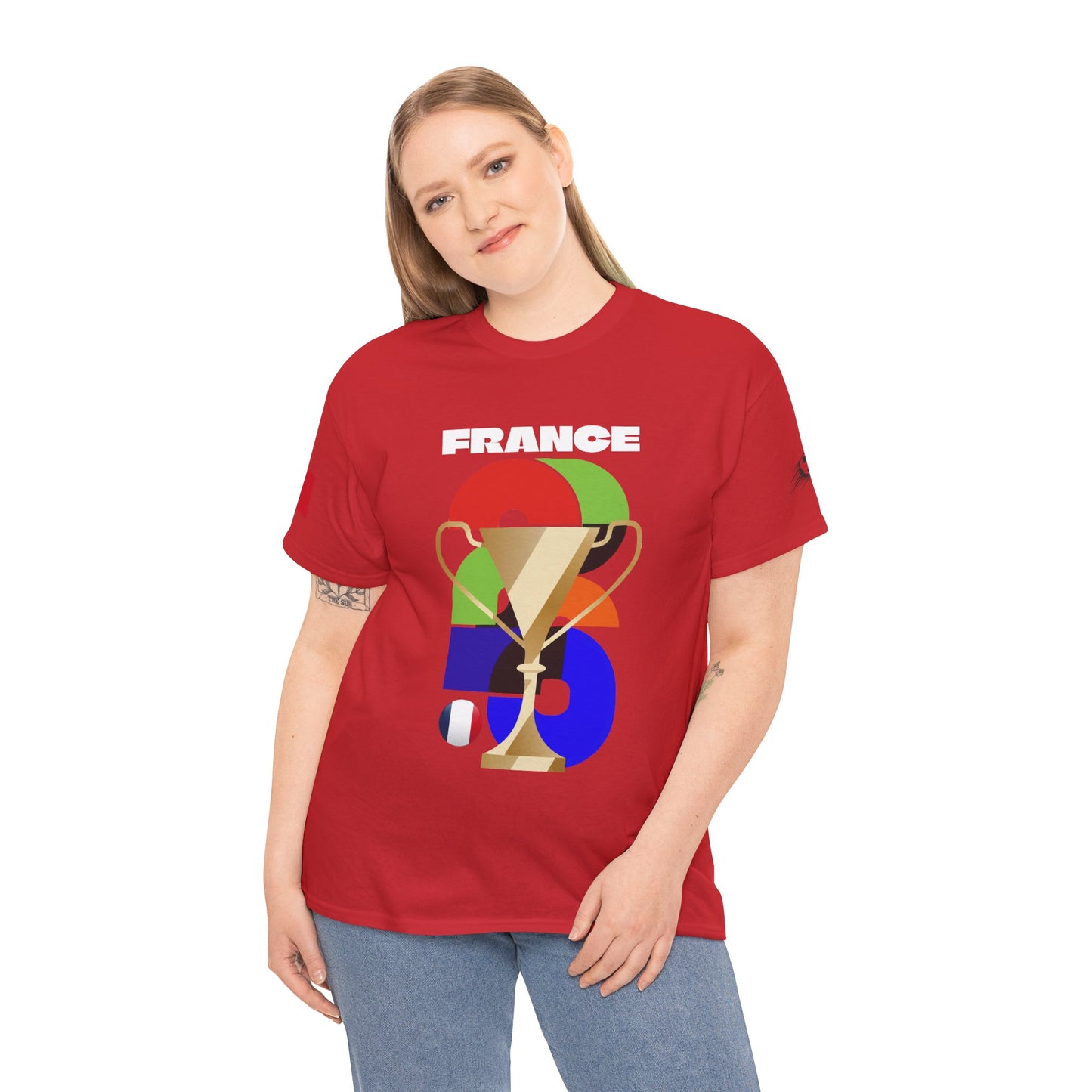 France Football T-Shirt - Unisex France Soccer Fan Tee with Flag (2026)