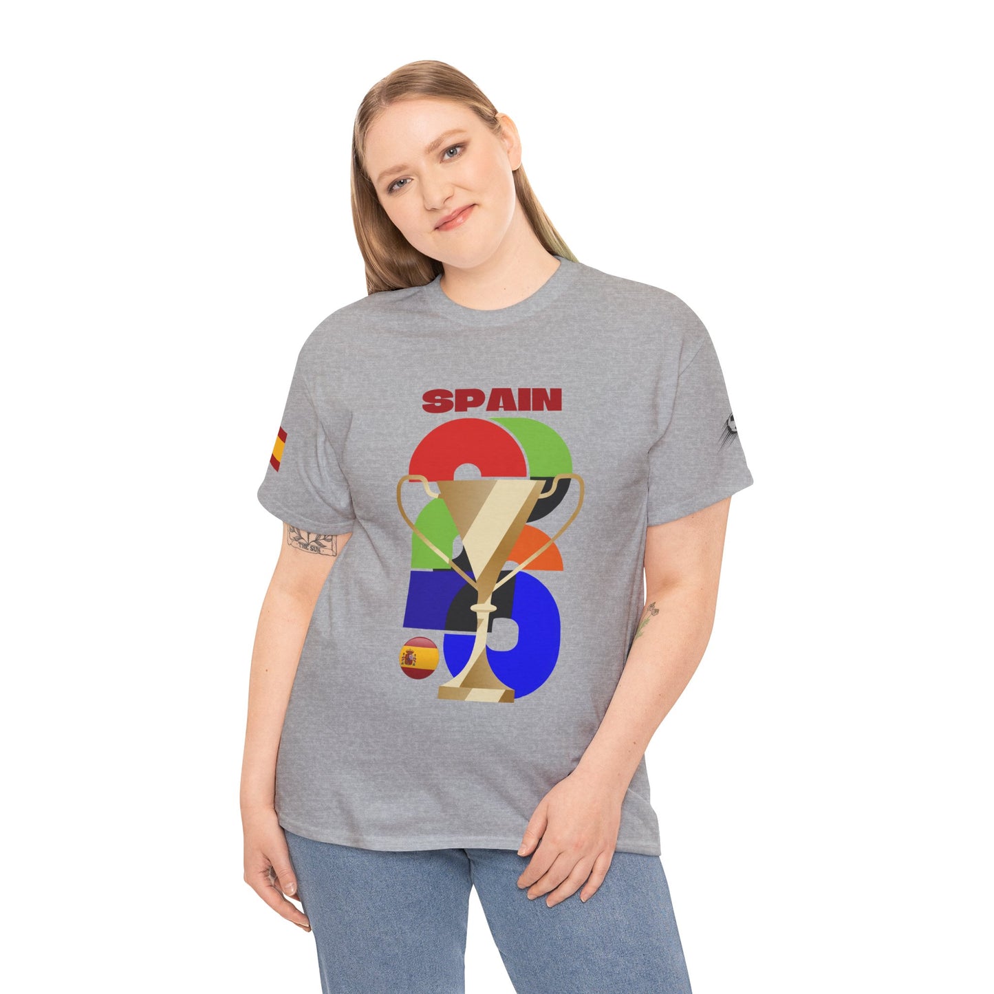 Spain Football T-Shirt - Unisex Spain Soccer Fan Tee with Flag (2026)