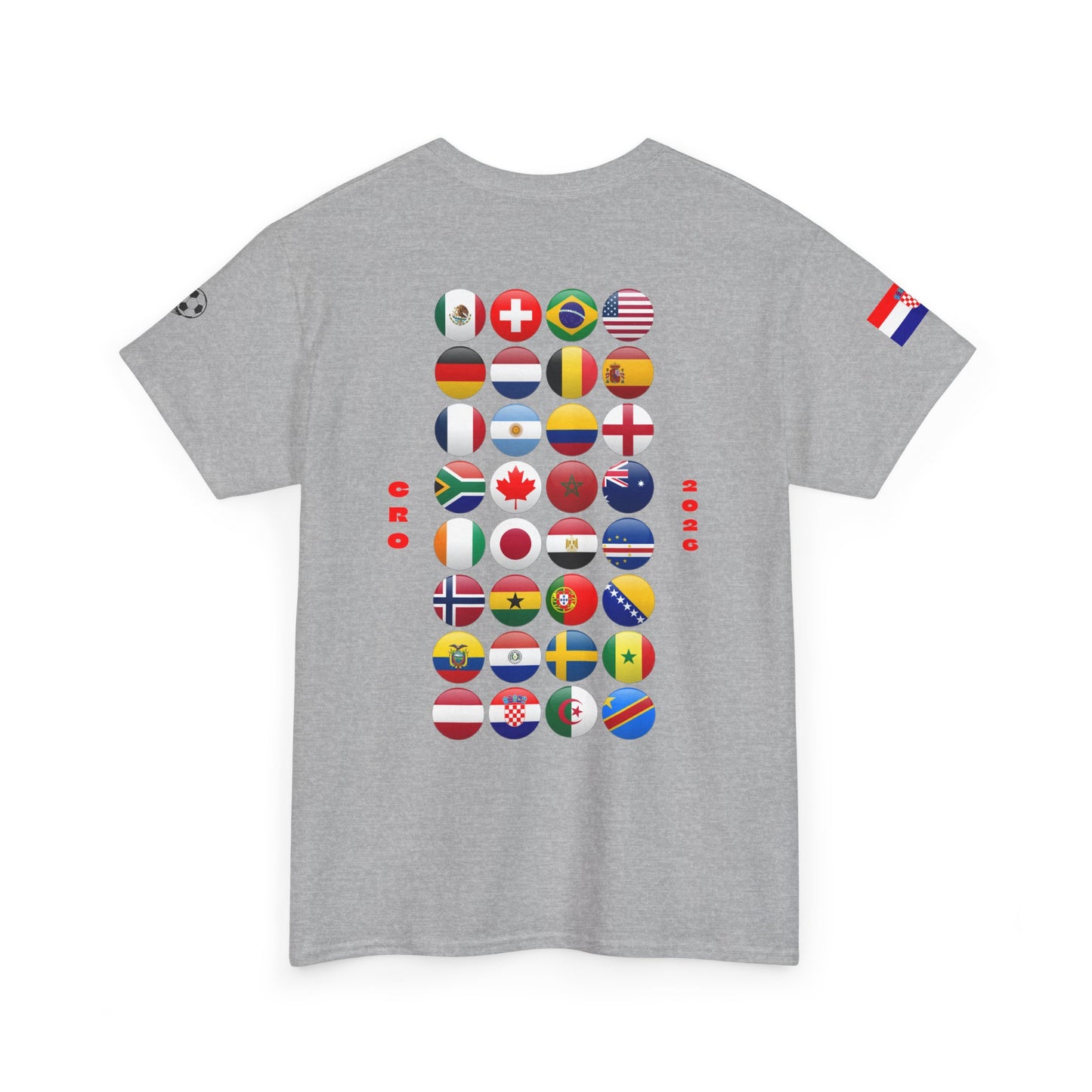 Croatia Football T-Shirt - Unisex Croatia Soccer Fan Tee with Flag (2026)