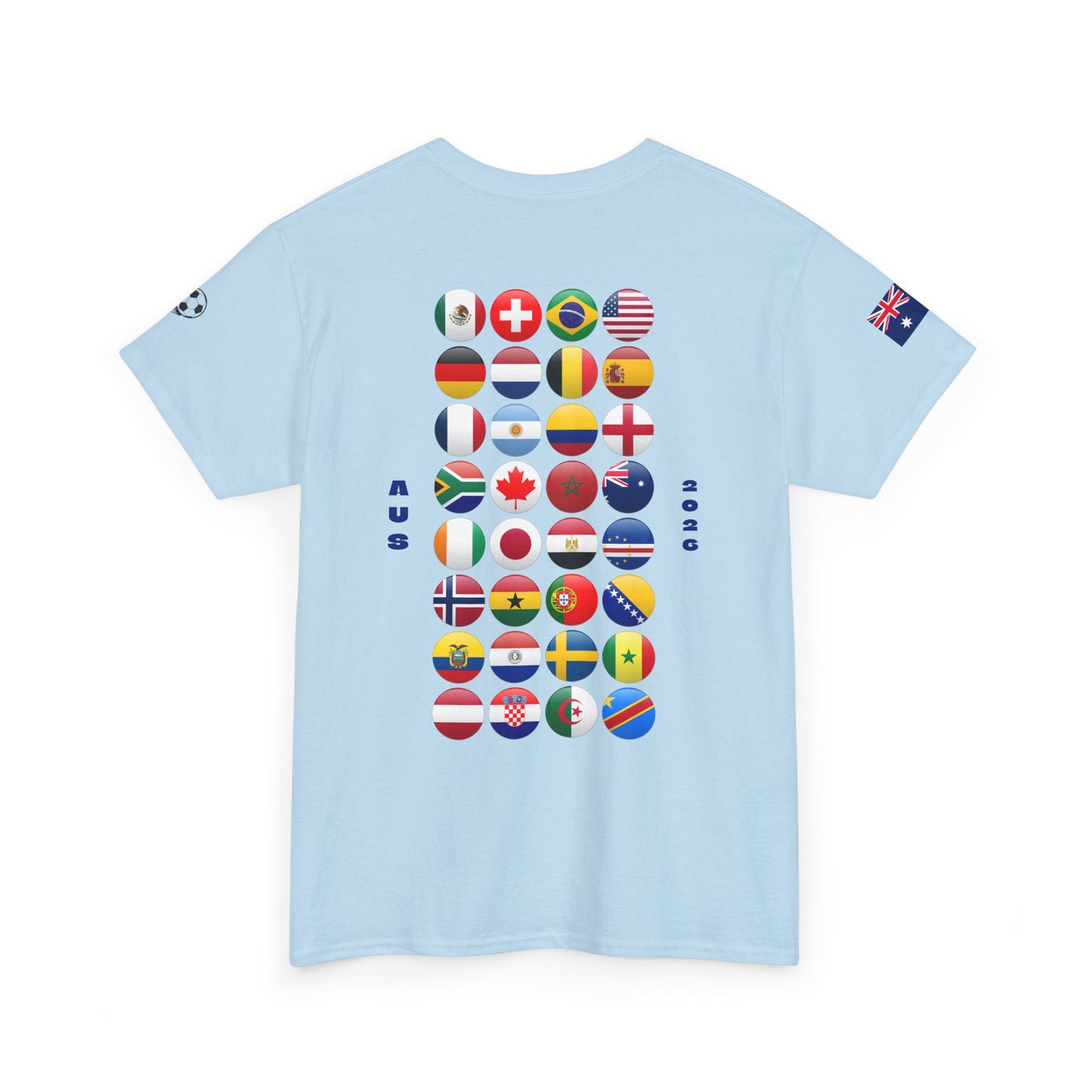 Australia Football T-Shirt - Unisex Australia Soccer Fan Tee with Flag (2026)