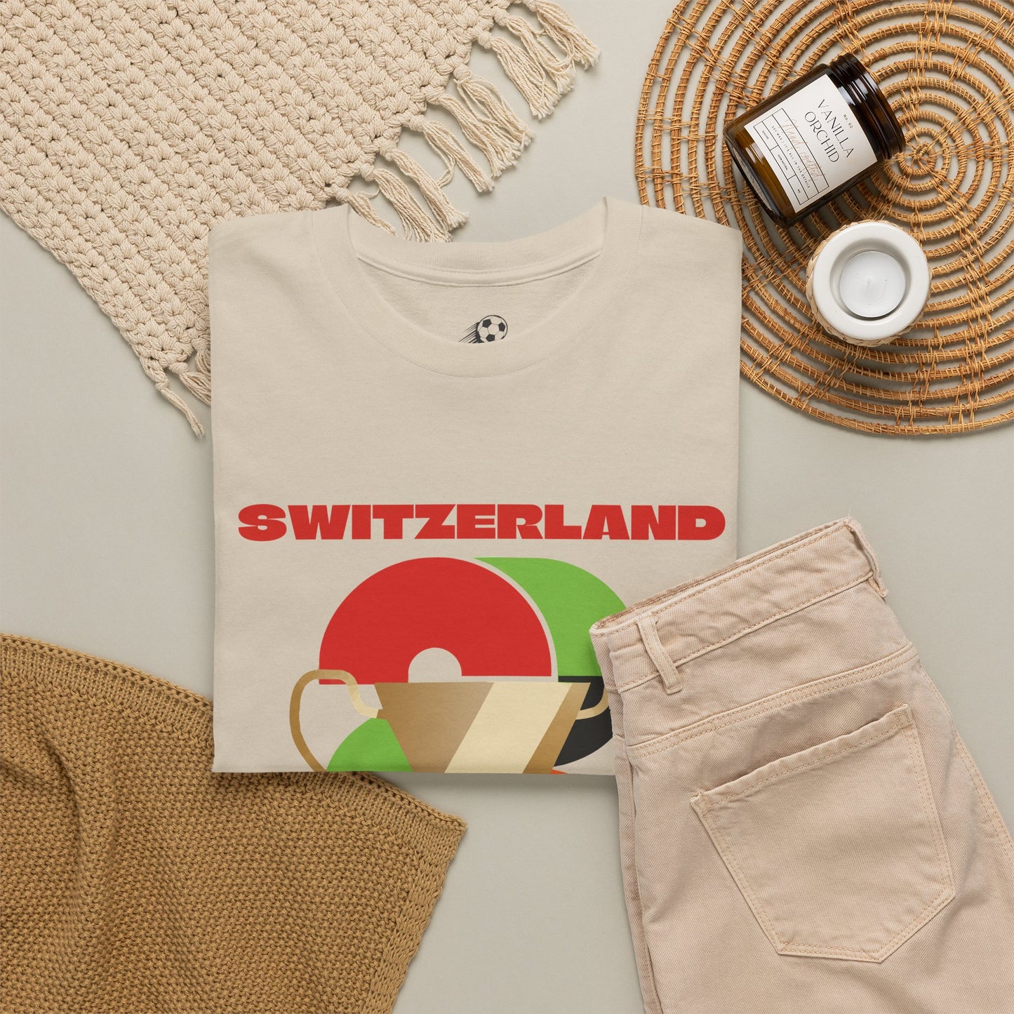 Switzerland Football T-Shirt - Unisex Switzerland Soccer Fan Tee with Flag (2026)