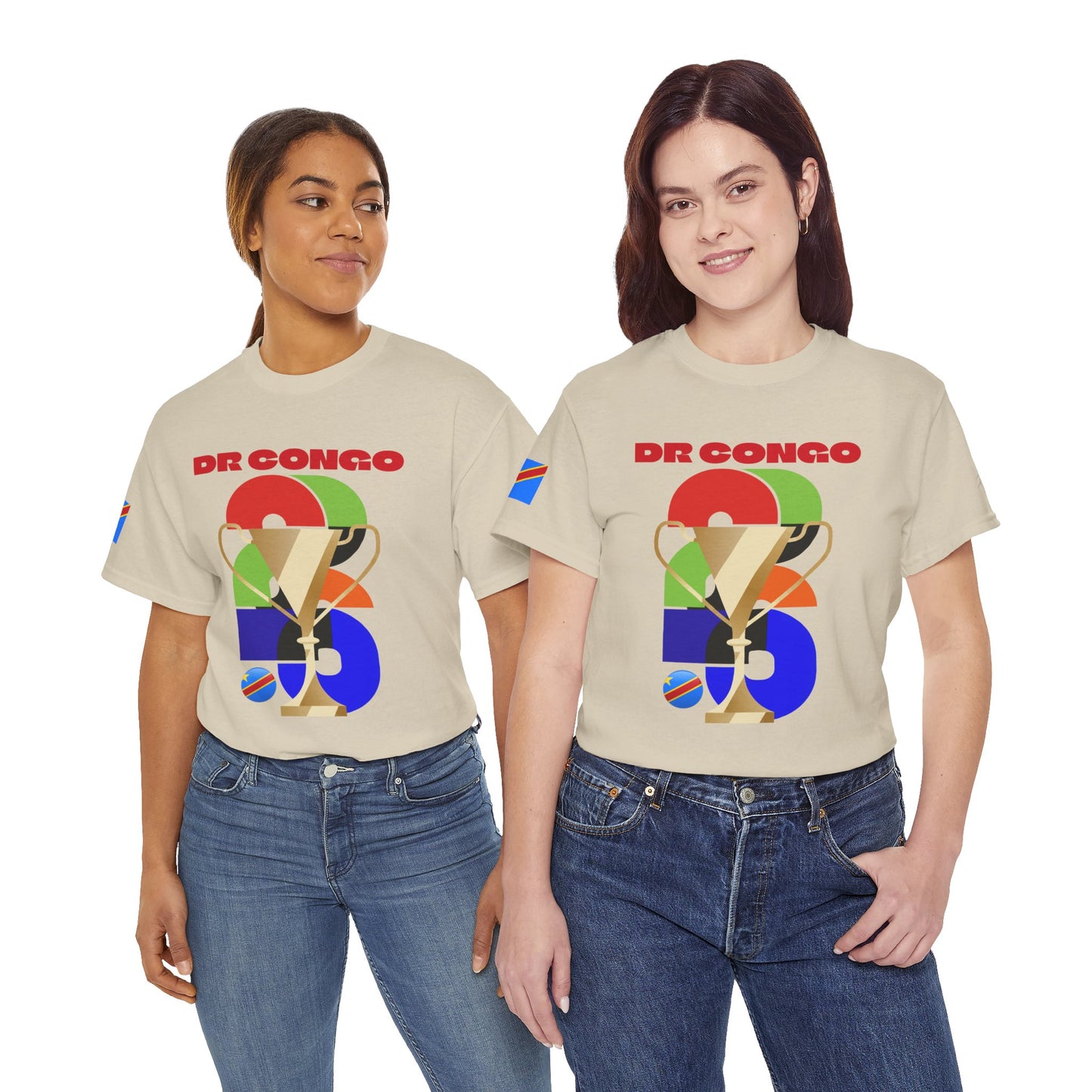 DR Congo Football T-Shirt - Unisex DR Congo Soccer Fan Tee with Flag (2026)