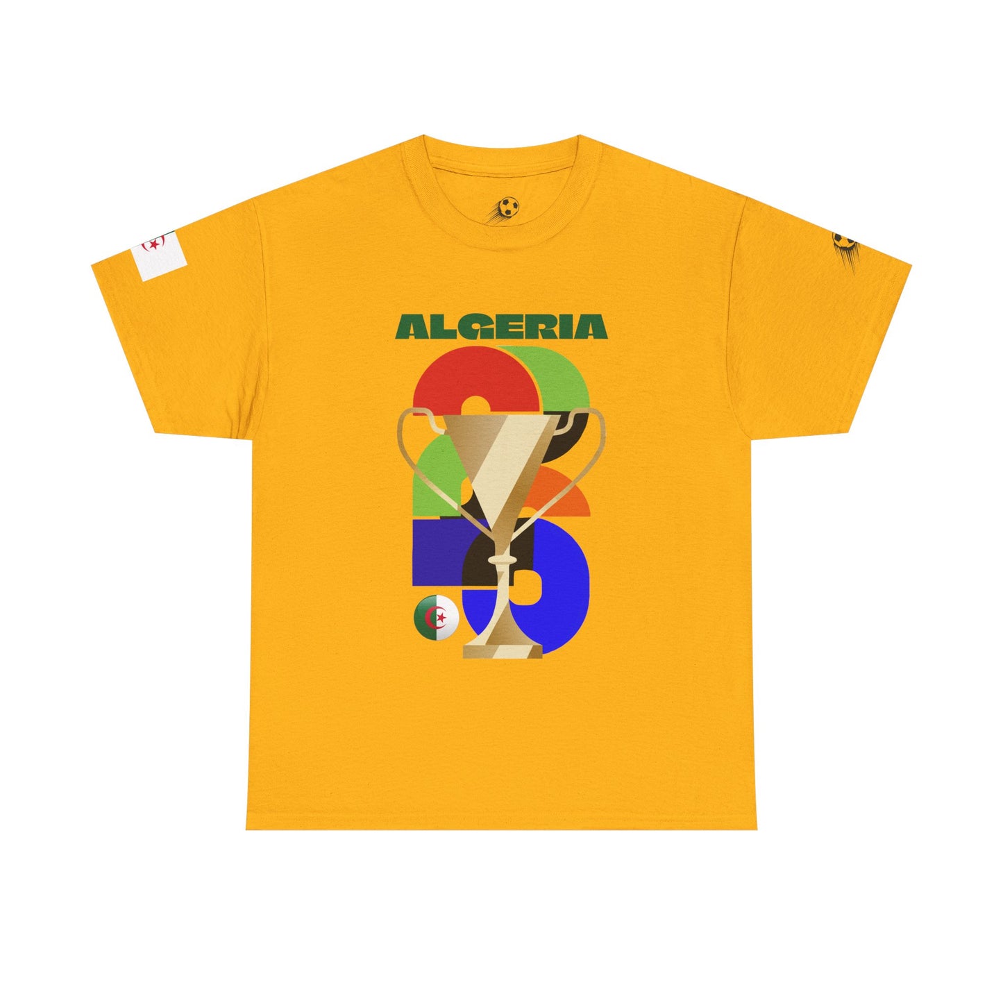 Algeria Football T-Shirt - Unisex Algeria Soccer Fan Tee with Flag (2026)