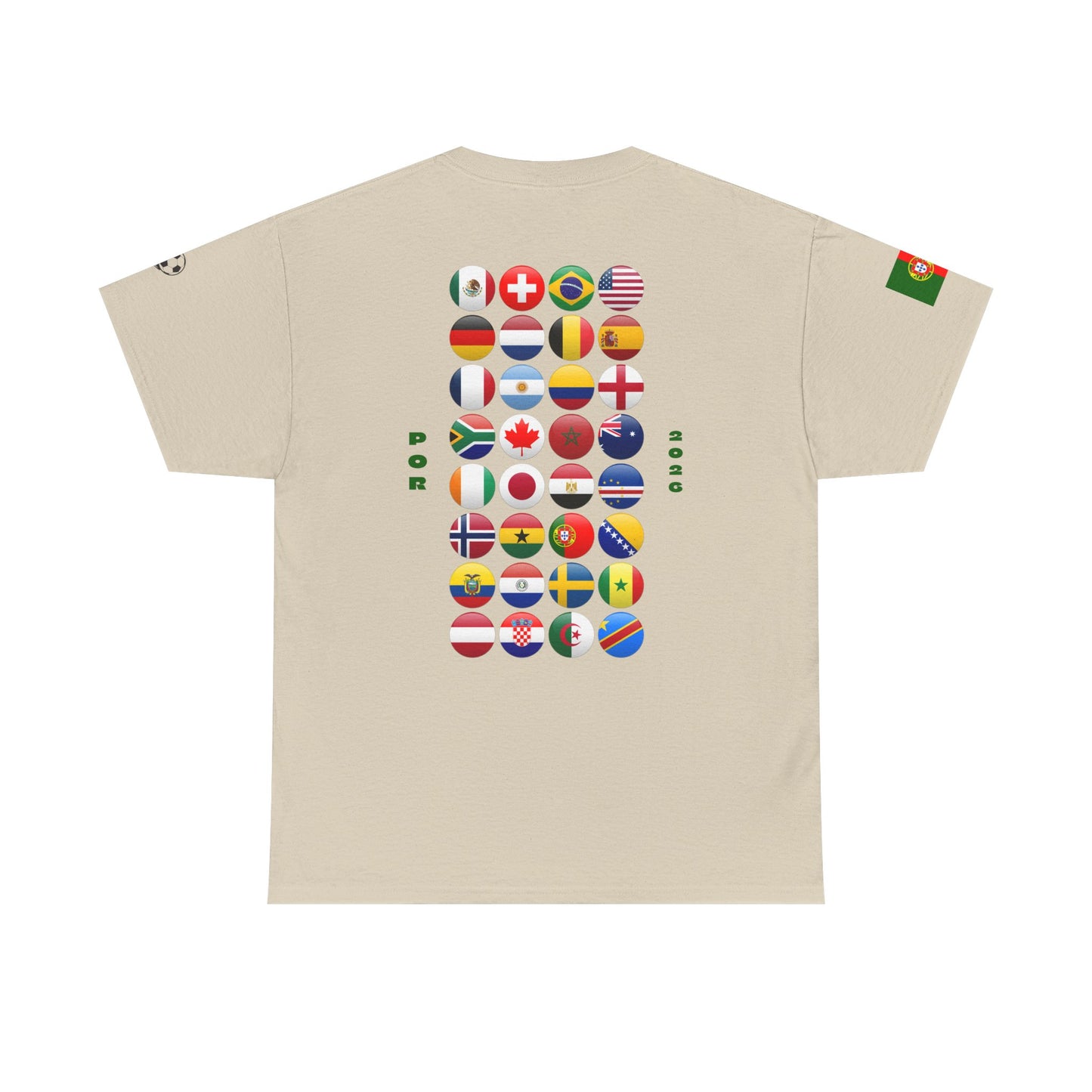Portugal Football T-Shirt - Unisex Portugal Soccer Fan Tee with Flag (2026)