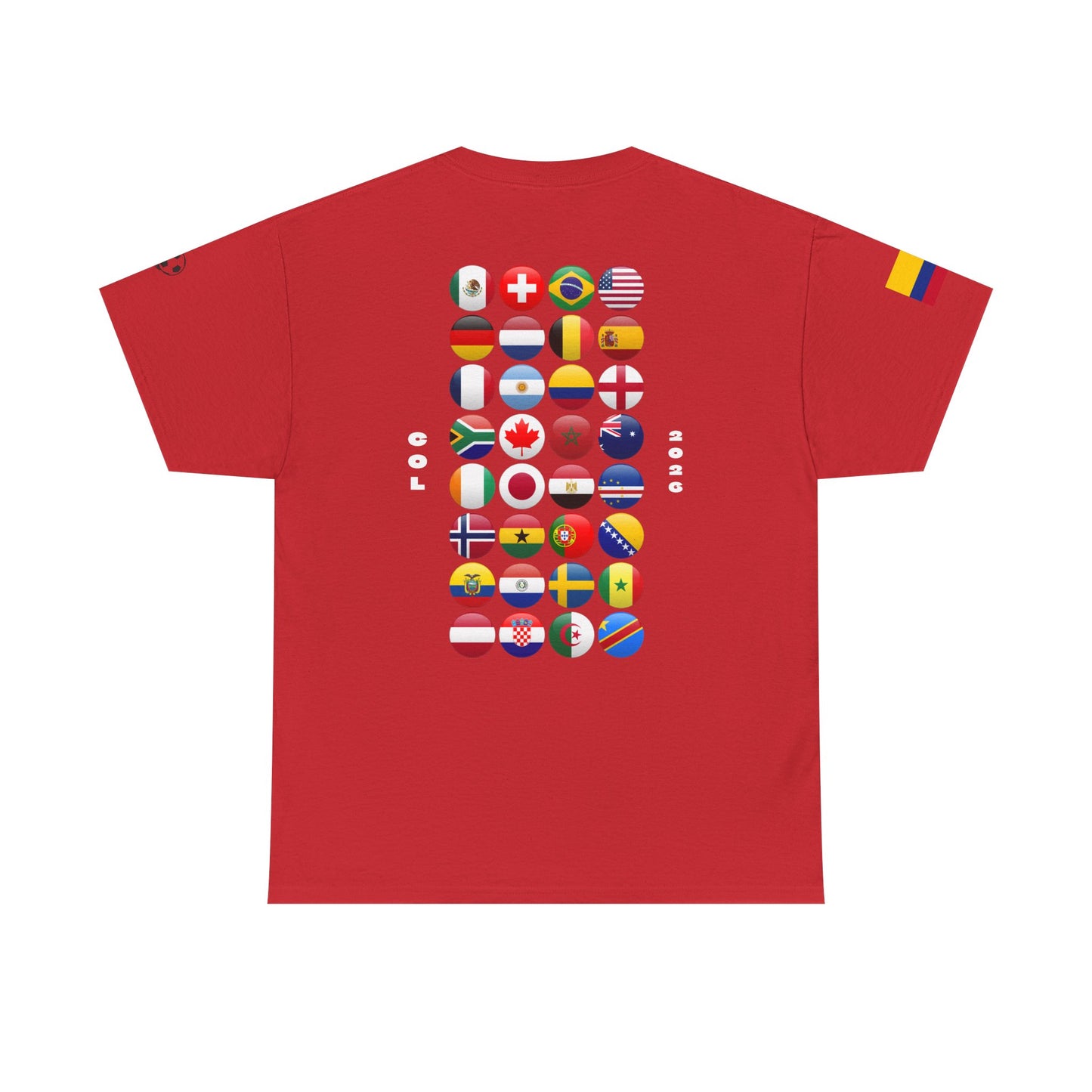 Colombia Football T-Shirt - Unisex Colombia Soccer Fan Tee with Flag (2026)
