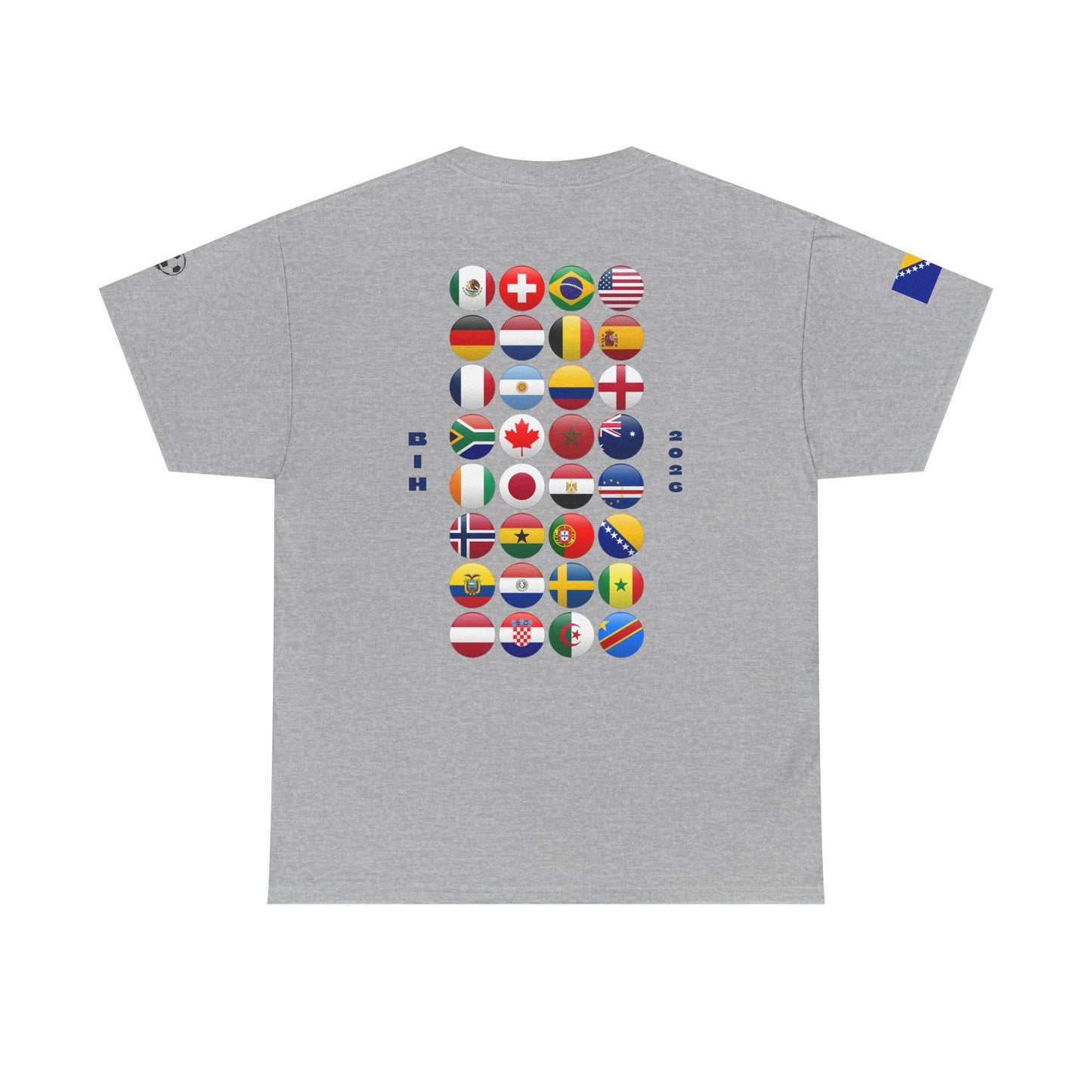 Bosnia and Herzegovina Football T-Shirt - Unisex Bosnia and Herzegovina Soccer Fan Tee with Flag (2026)