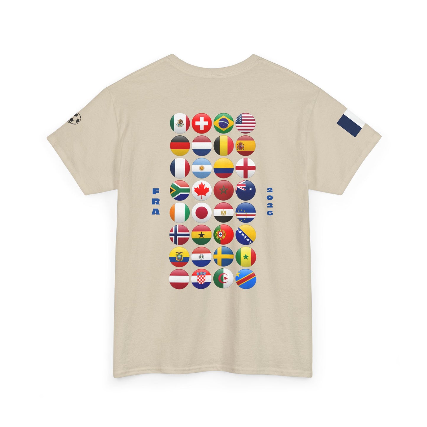 France Football T-Shirt - Unisex France Soccer Fan Tee with Flag (2026)