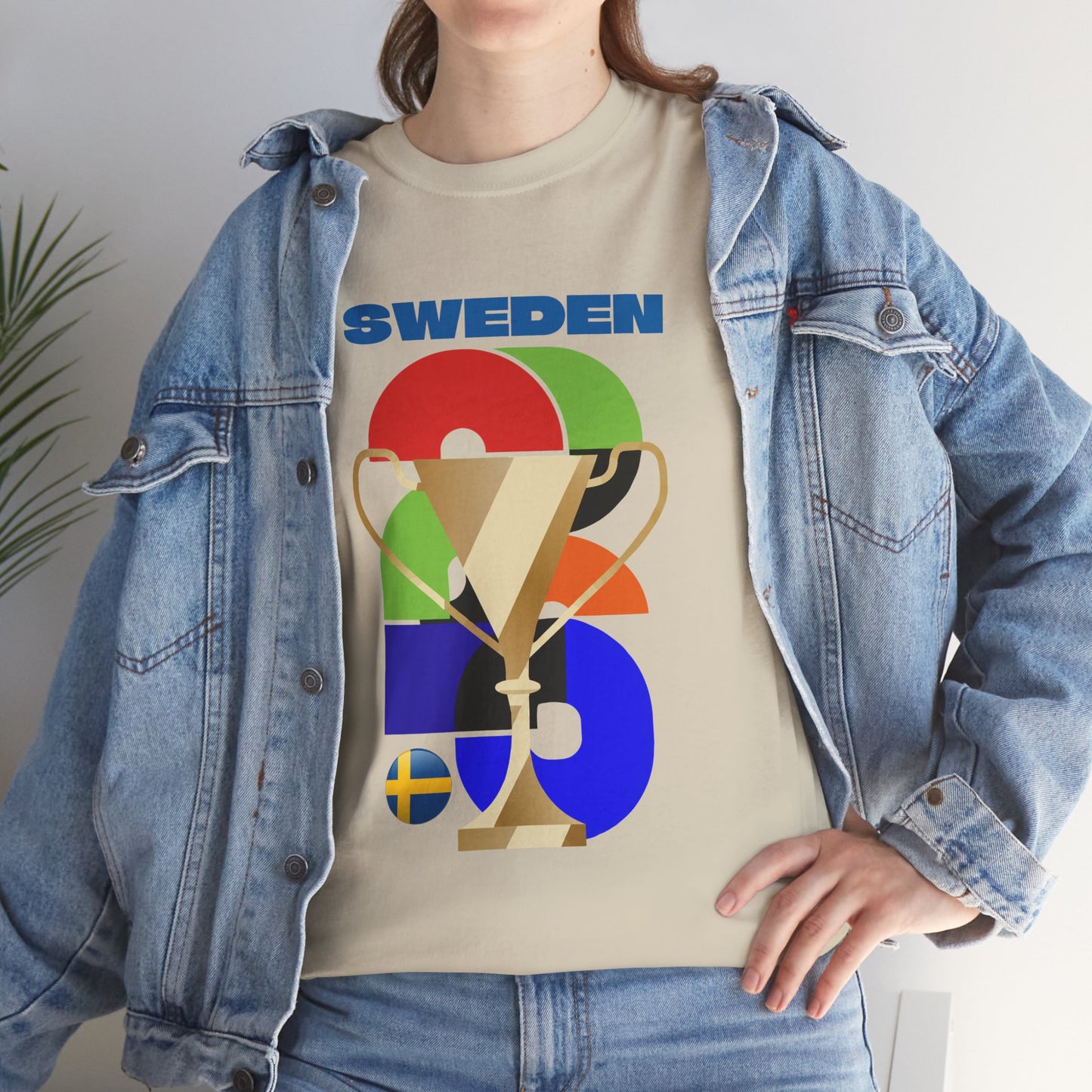 Sweden Football T-Shirt - Unisex Sweden Soccer Fan Tee with Flag (2026)