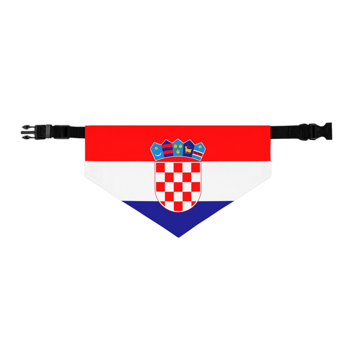 Croatia Soccer Dog Bandana — Croatian Flag Snap-On Pet Bandana, Fan Gear