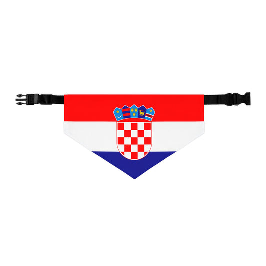 Croatia Soccer Dog Bandana — Croatian Flag Snap-On Pet Bandana, Fan Gear