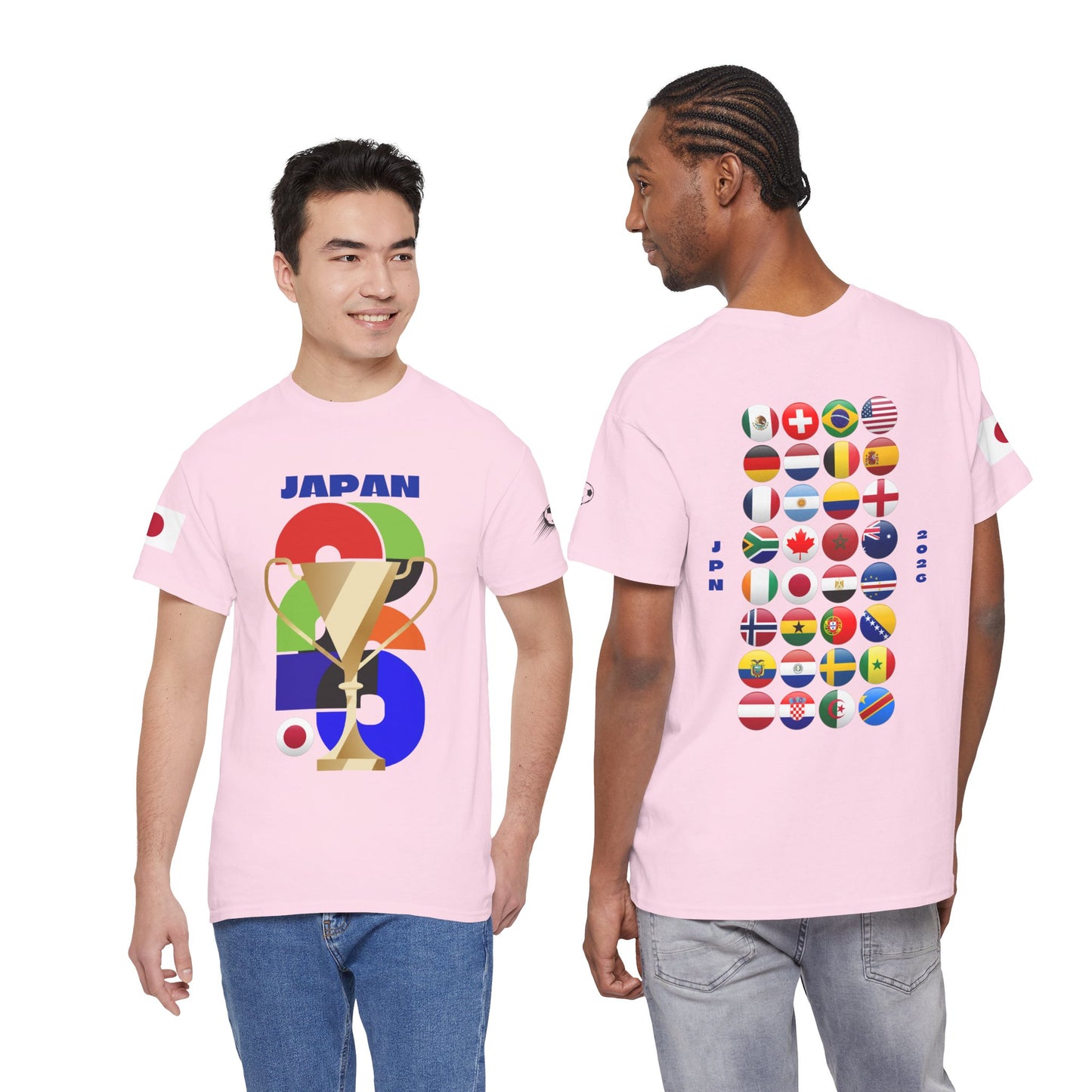 Japan Football T-Shirt - Unisex Japan Soccer Fan Tee with Flag (2026)