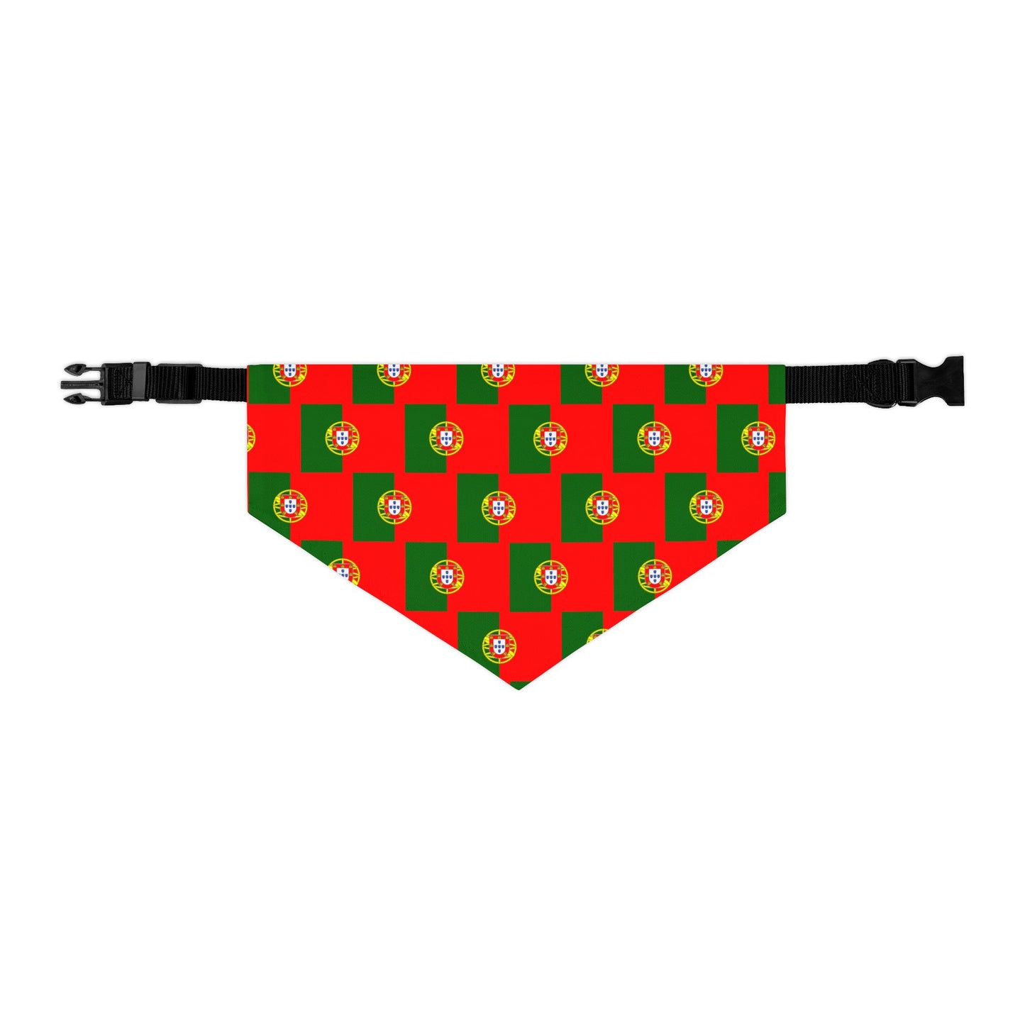 Portugal Soccer Dog Bandana — Portuguese Flag Snap-On Pet Bandana, Fan Gear