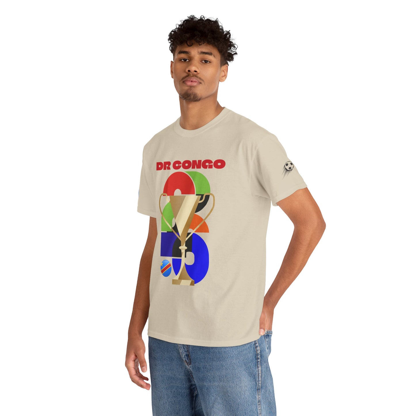 DR Congo Football T-Shirt - Unisex DR Congo Soccer Fan Tee with Flag (2026)